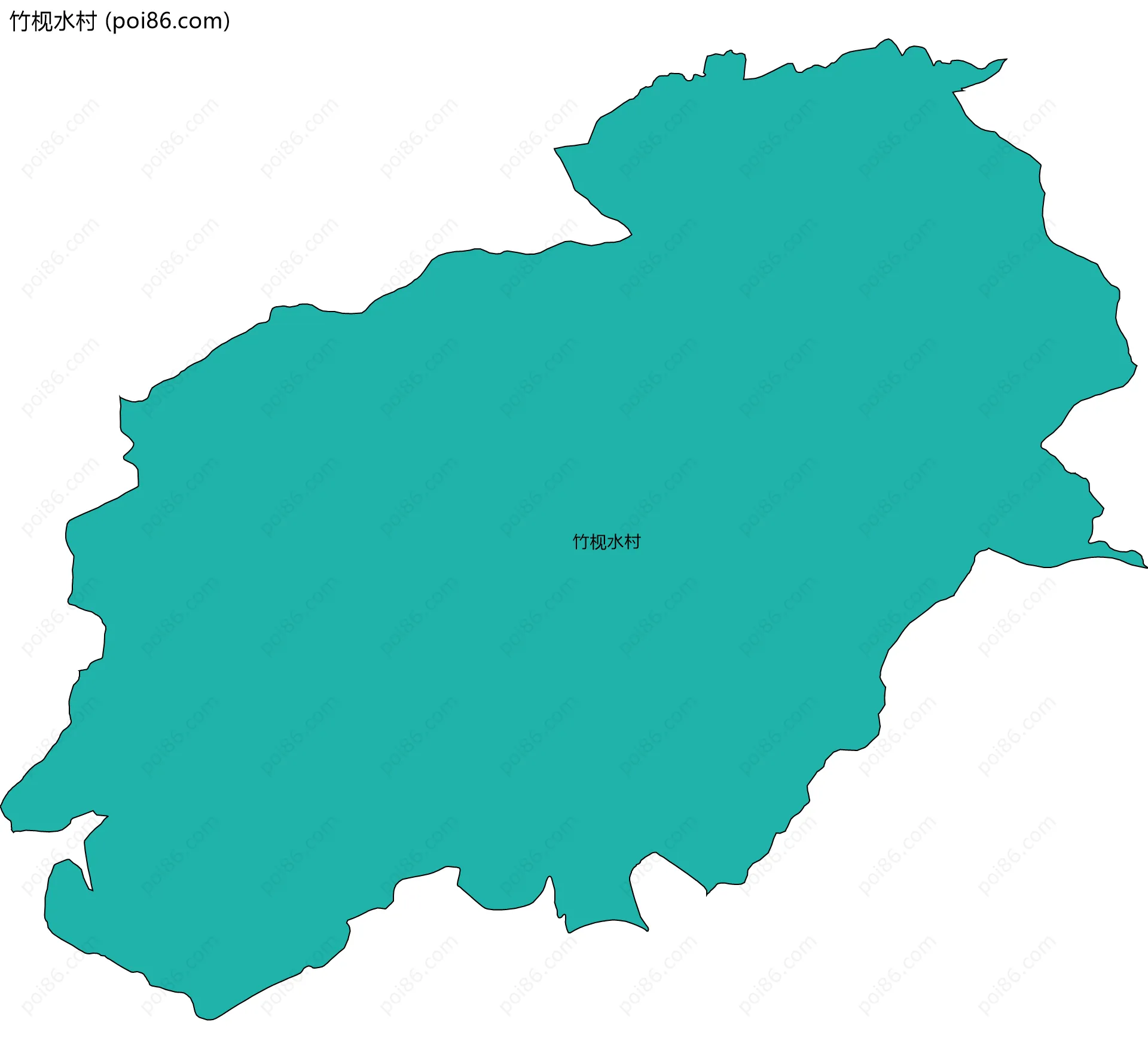 竹枧水村边界地图
