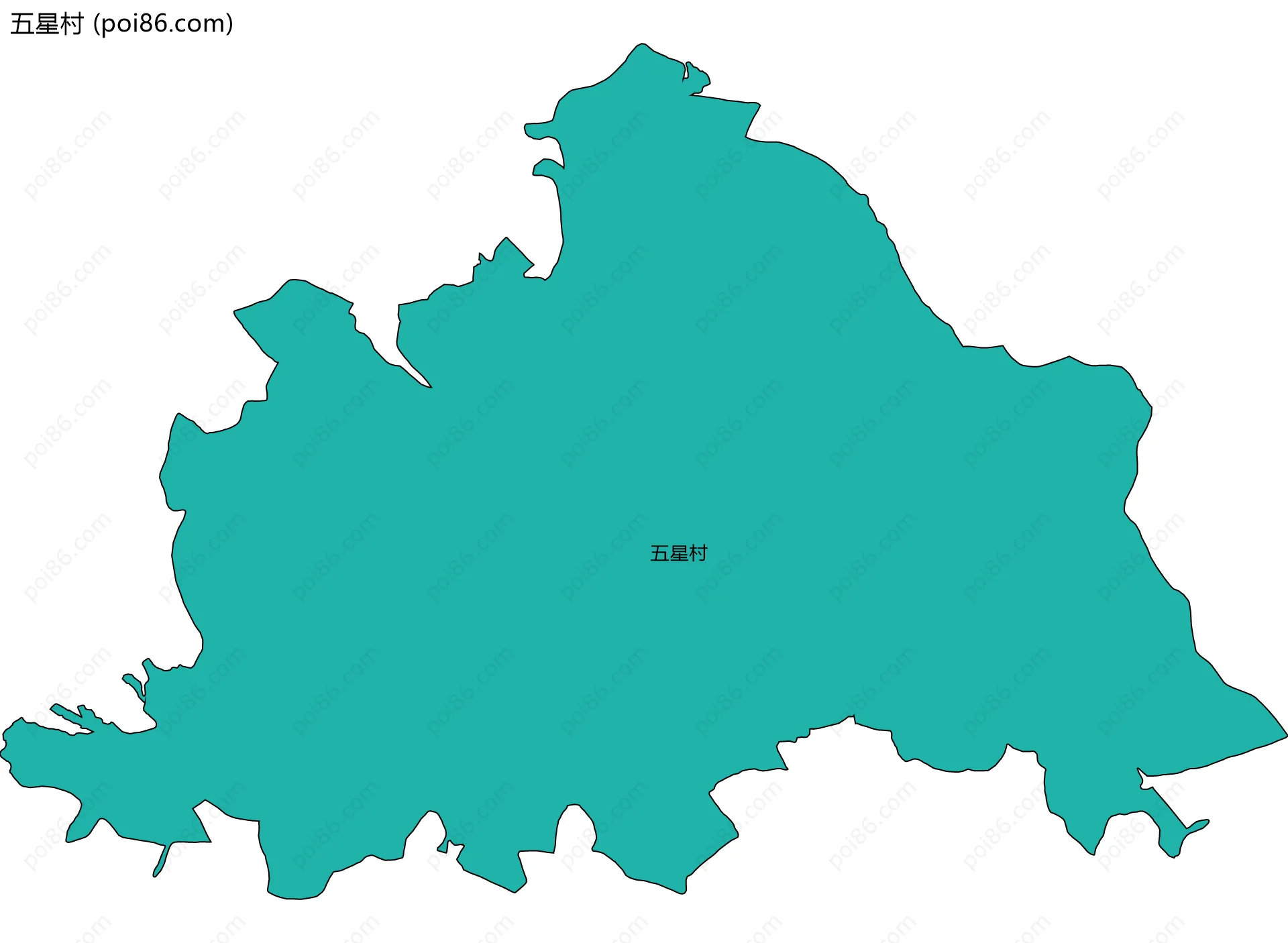 五星村边界地图