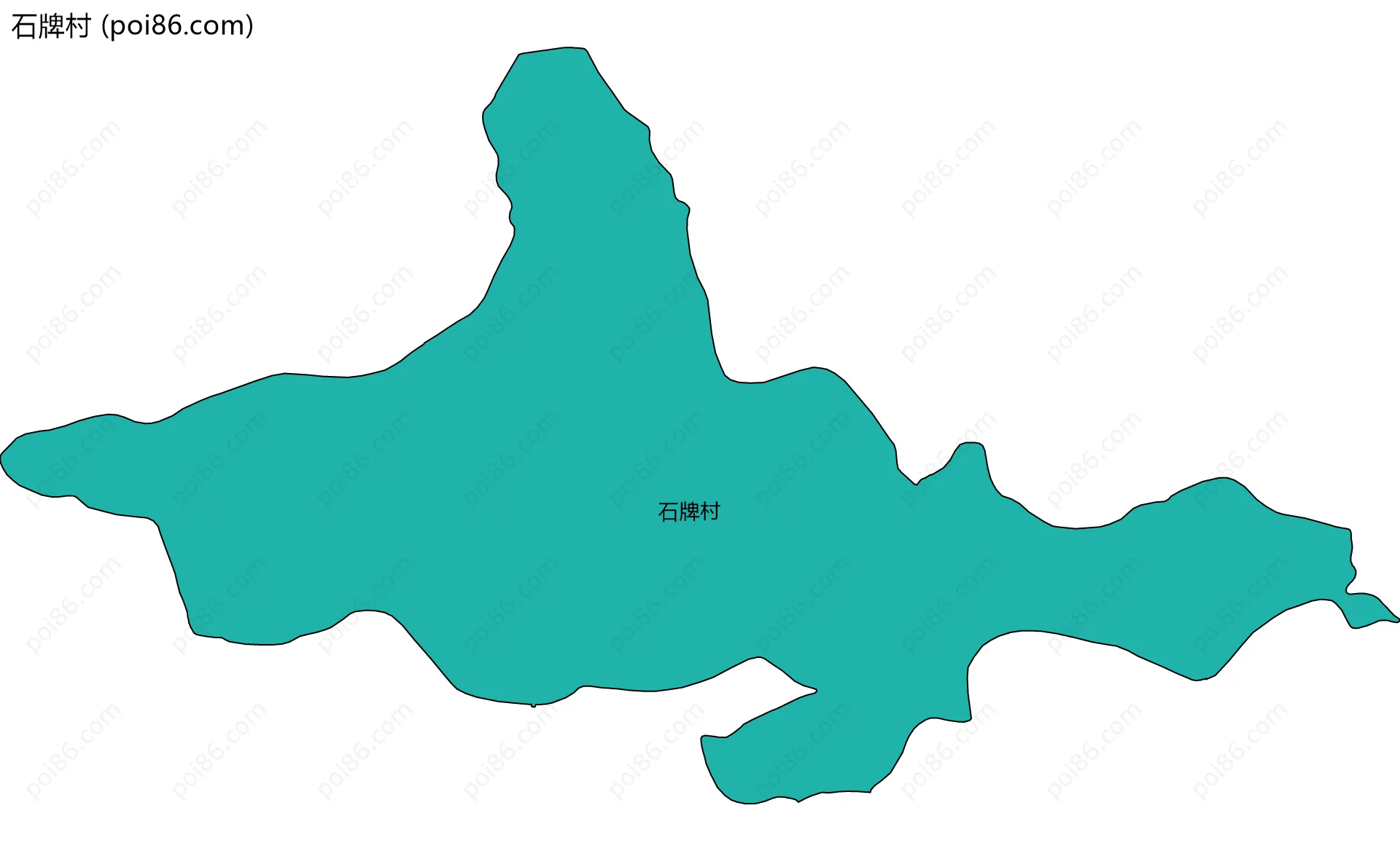 石牌村边界地图