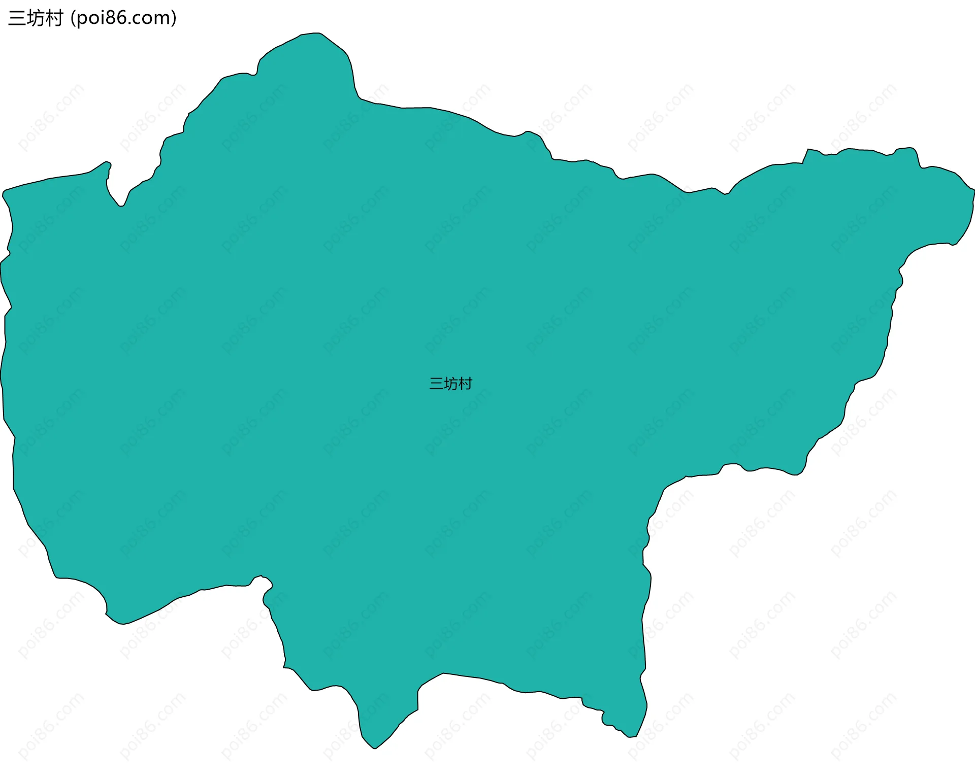 三坊村边界地图