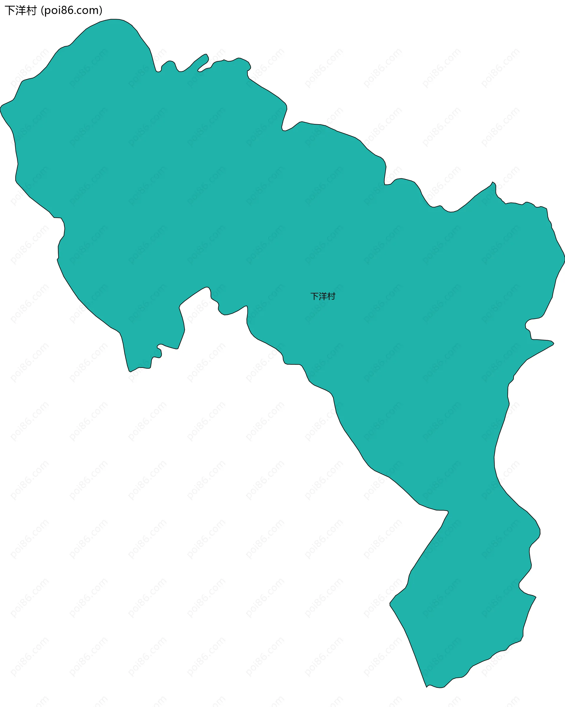 下洋村边界地图