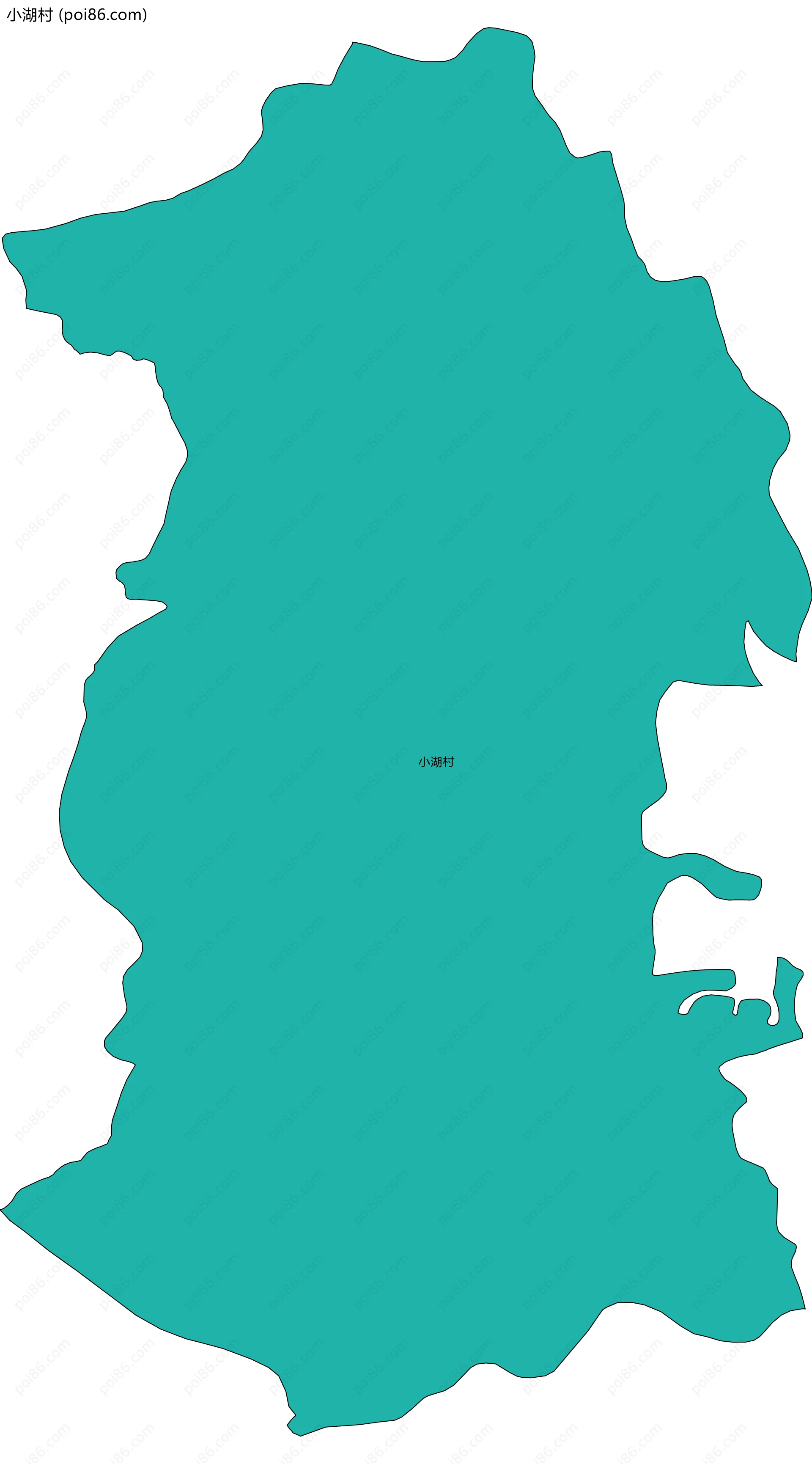 小湖村边界地图