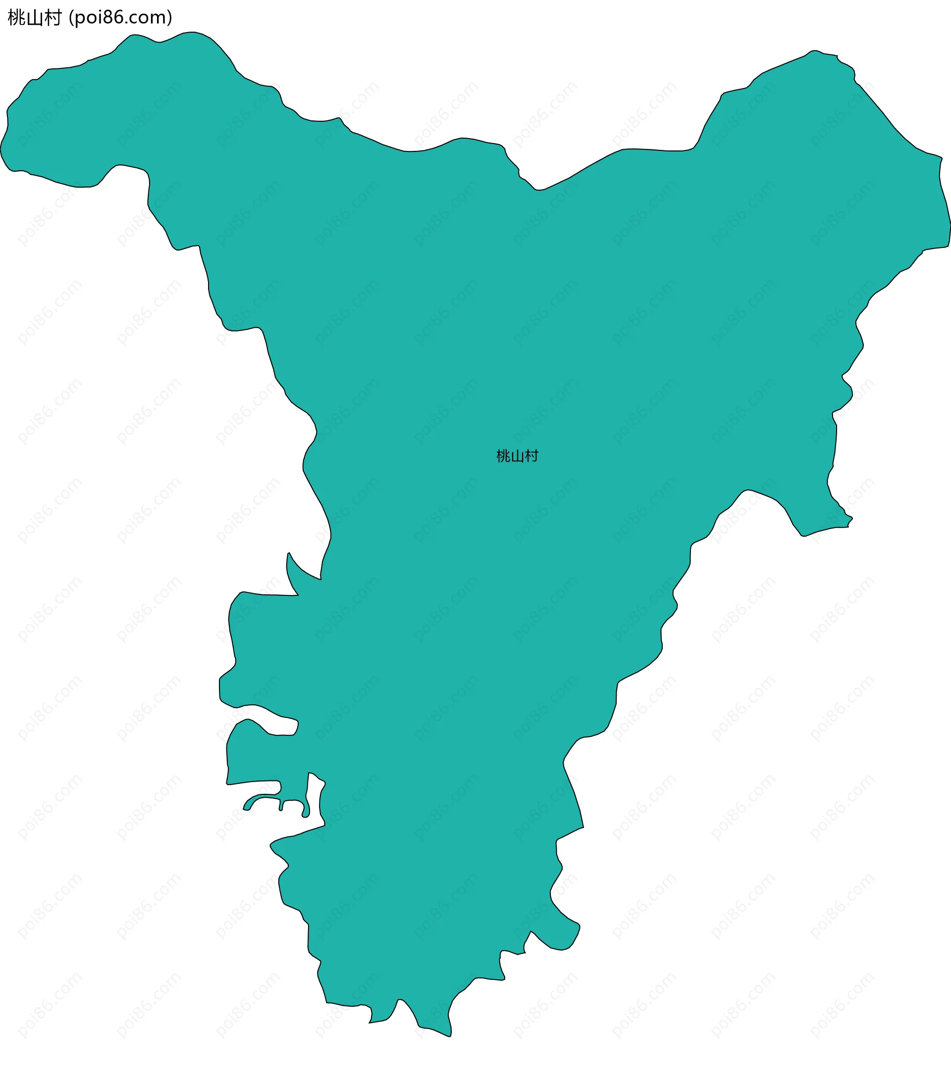 桃山村边界地图