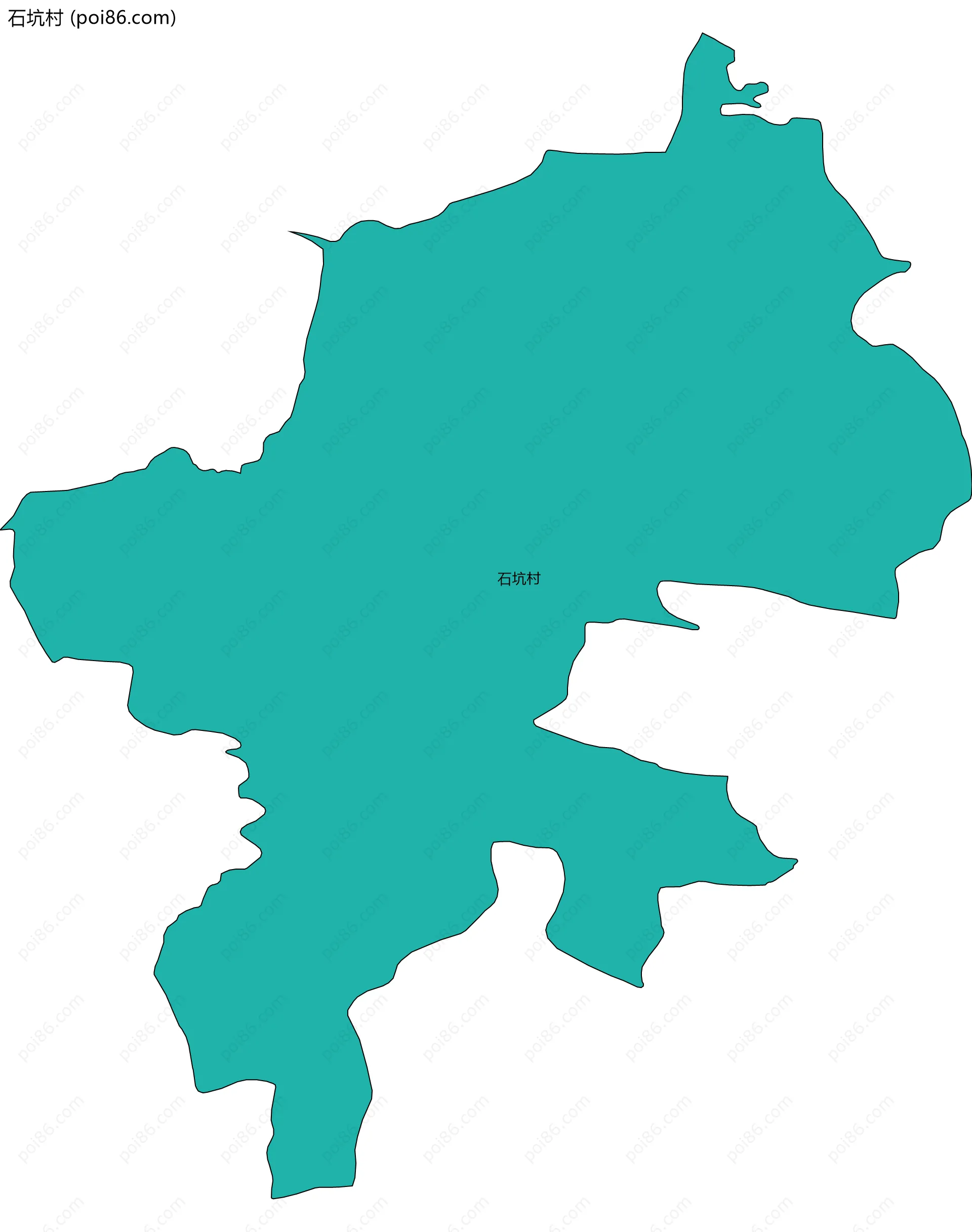 石坑村边界地图