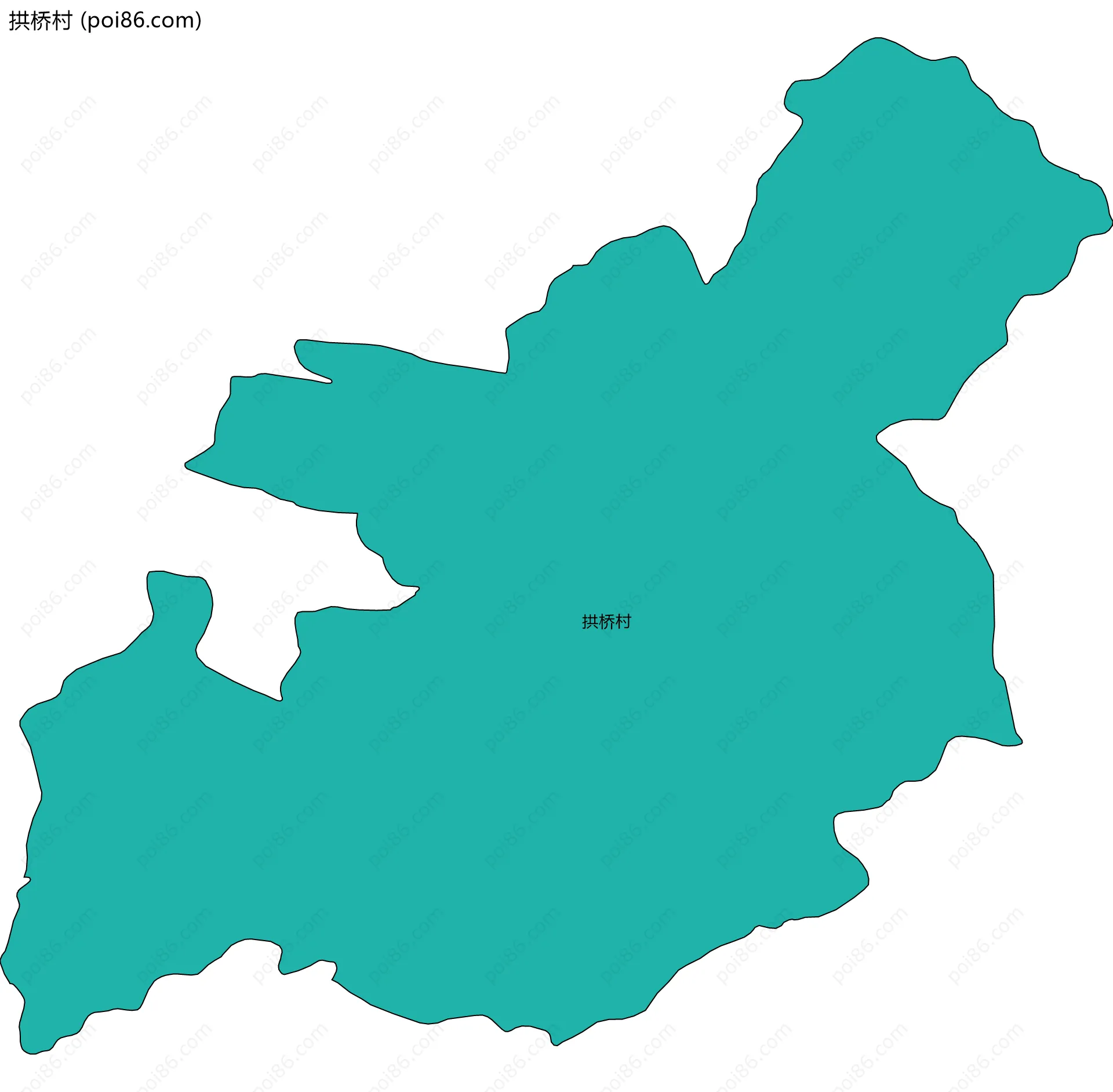 拱桥村边界地图