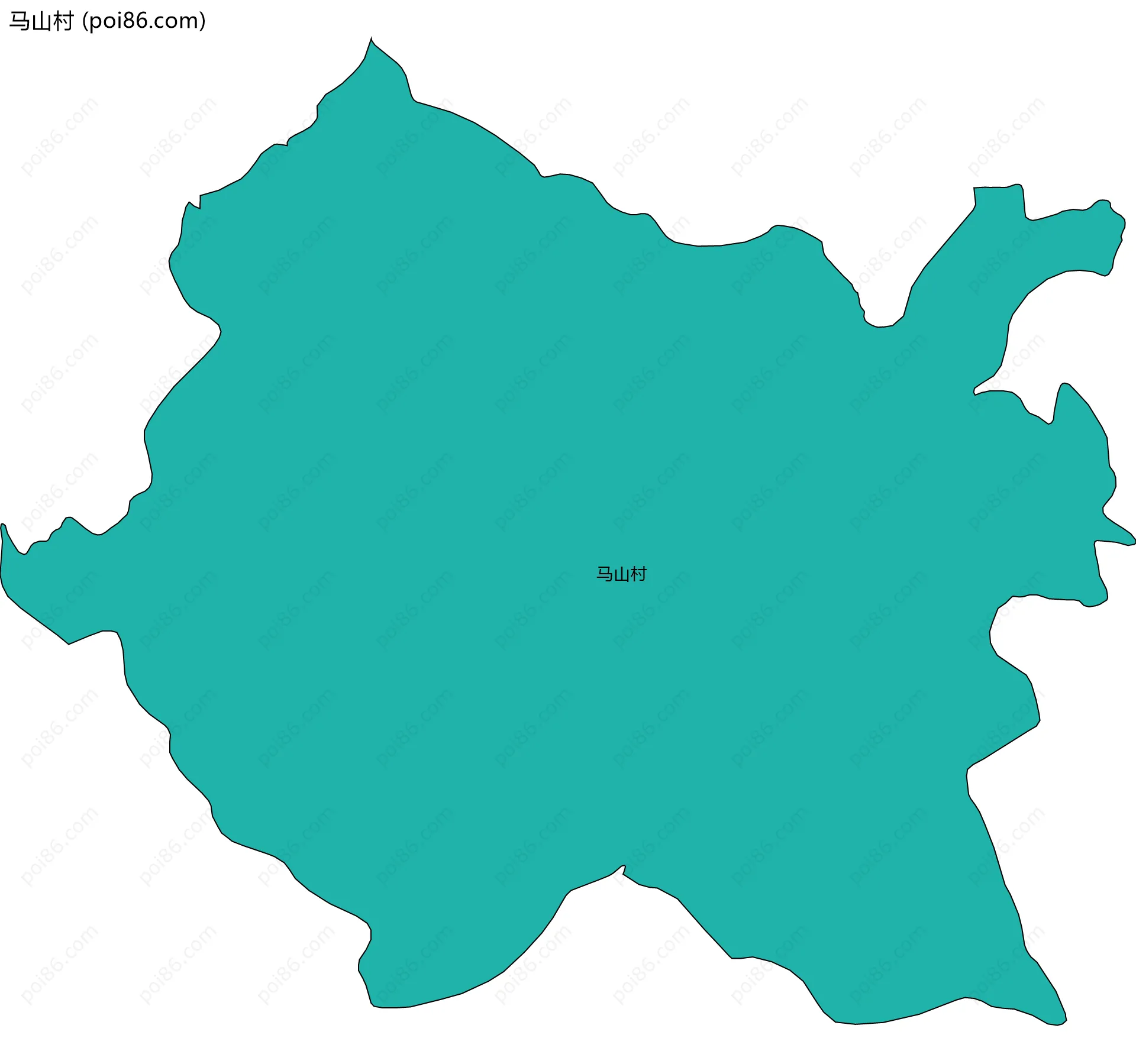 马山村边界地图