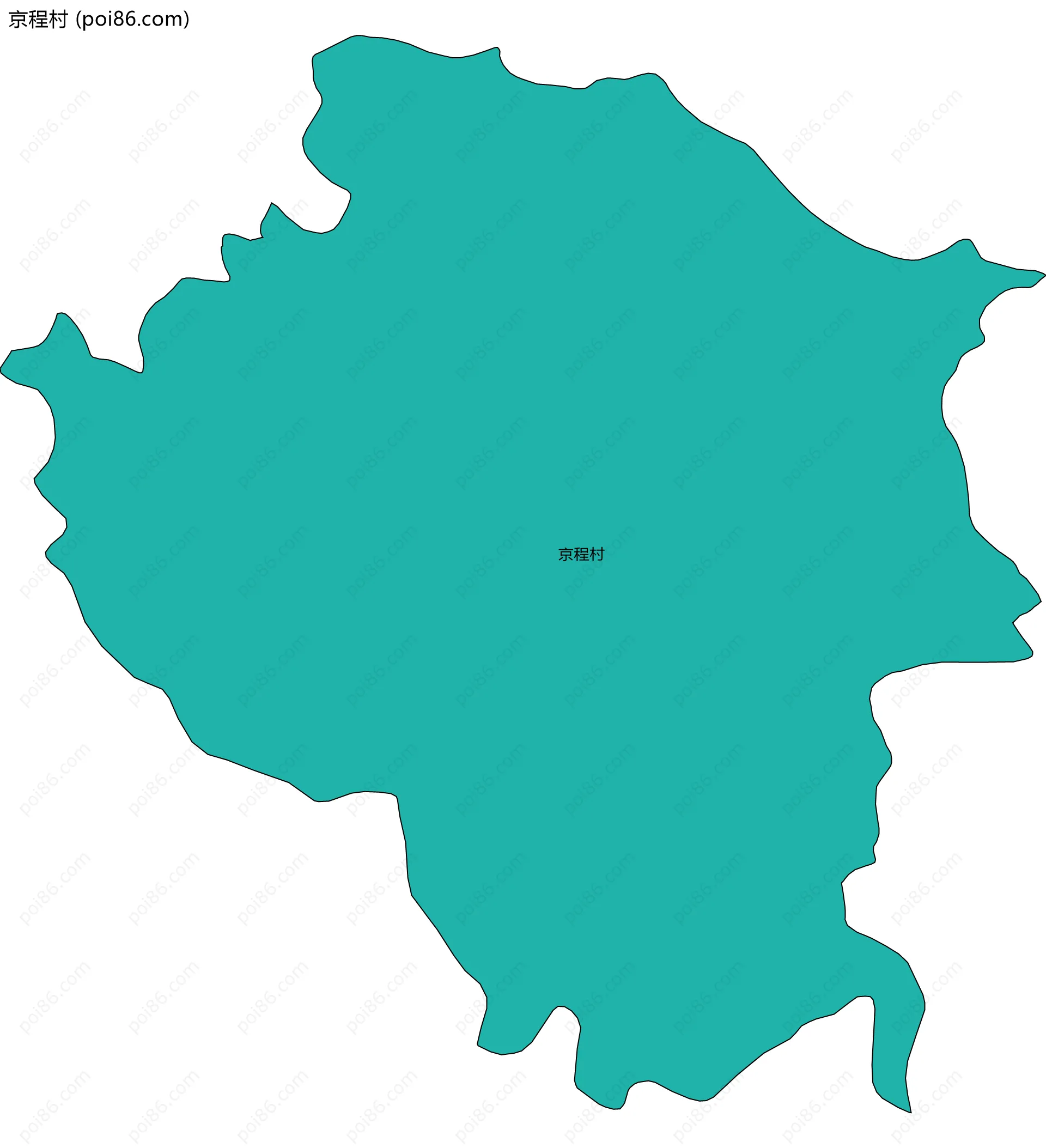 京程村边界地图