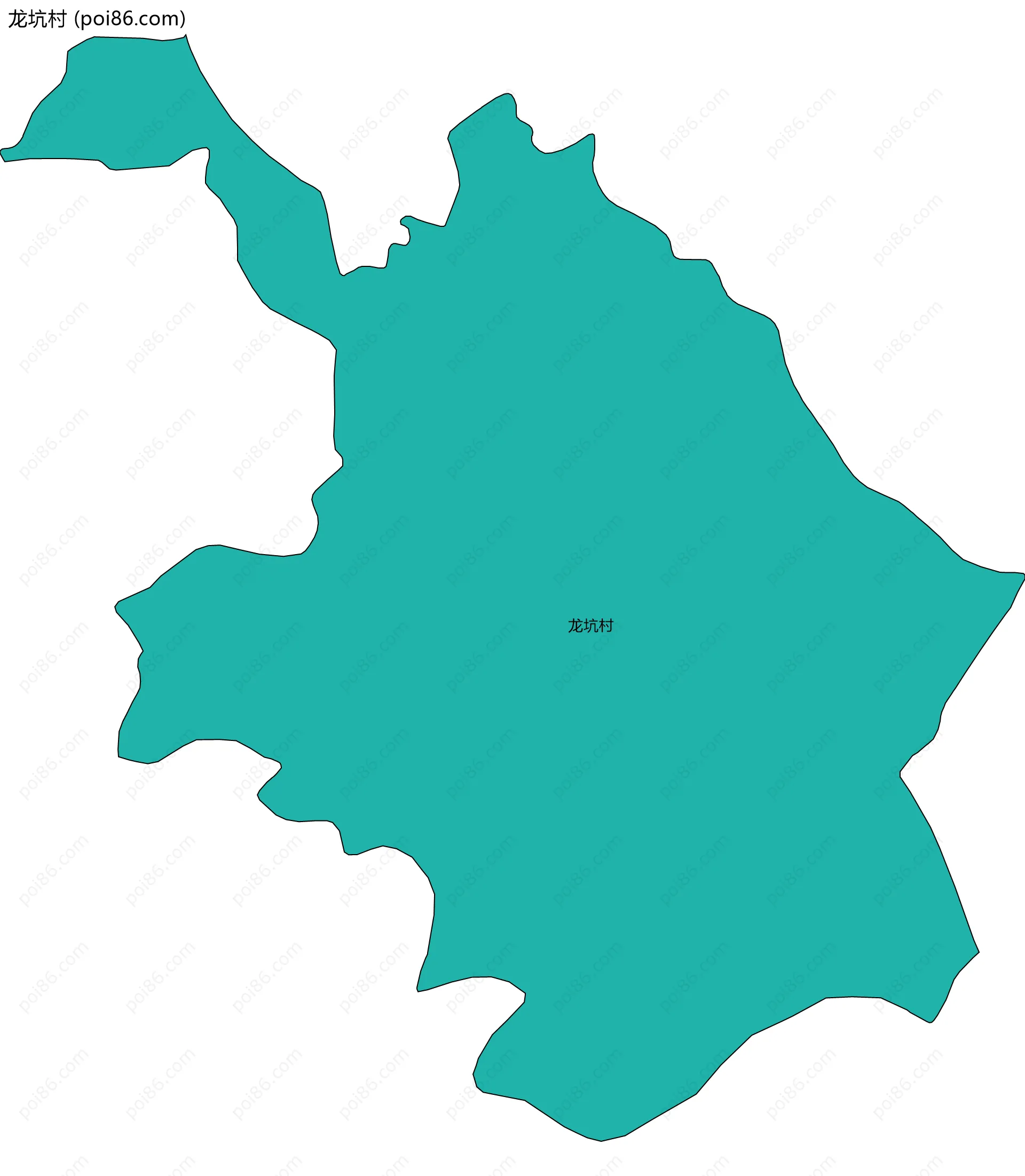 龙坑村边界地图