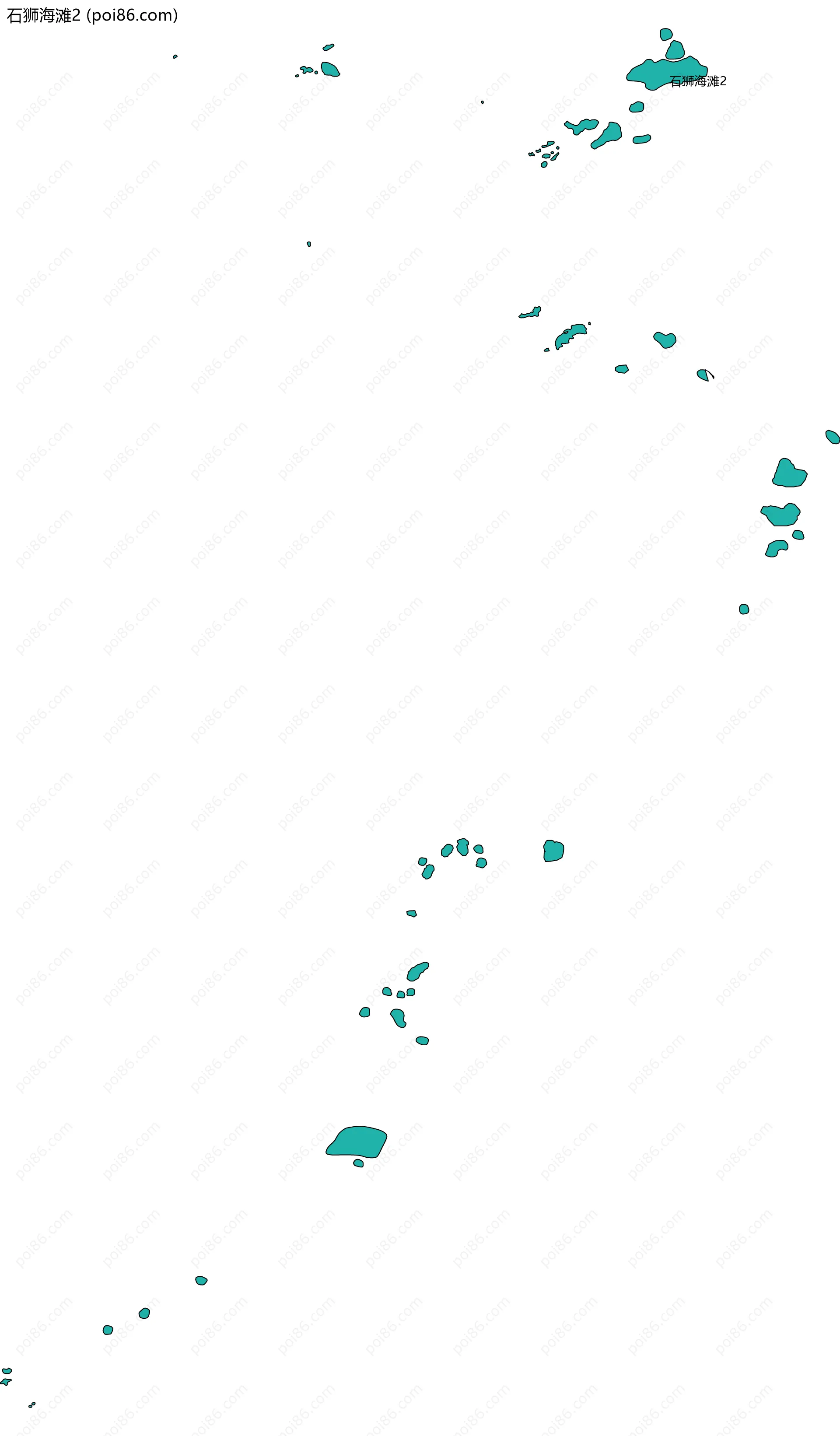 石狮海滩2边界地图(五级行政区划)