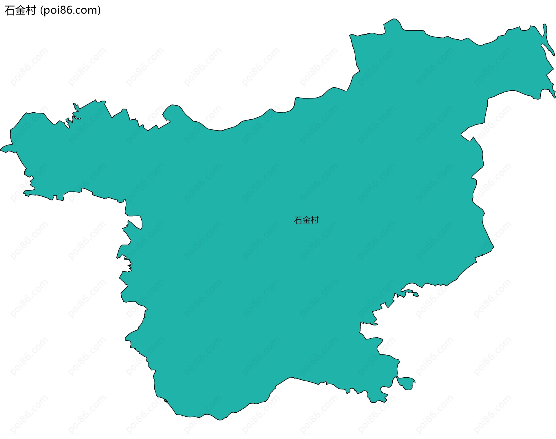 石金村边界地图