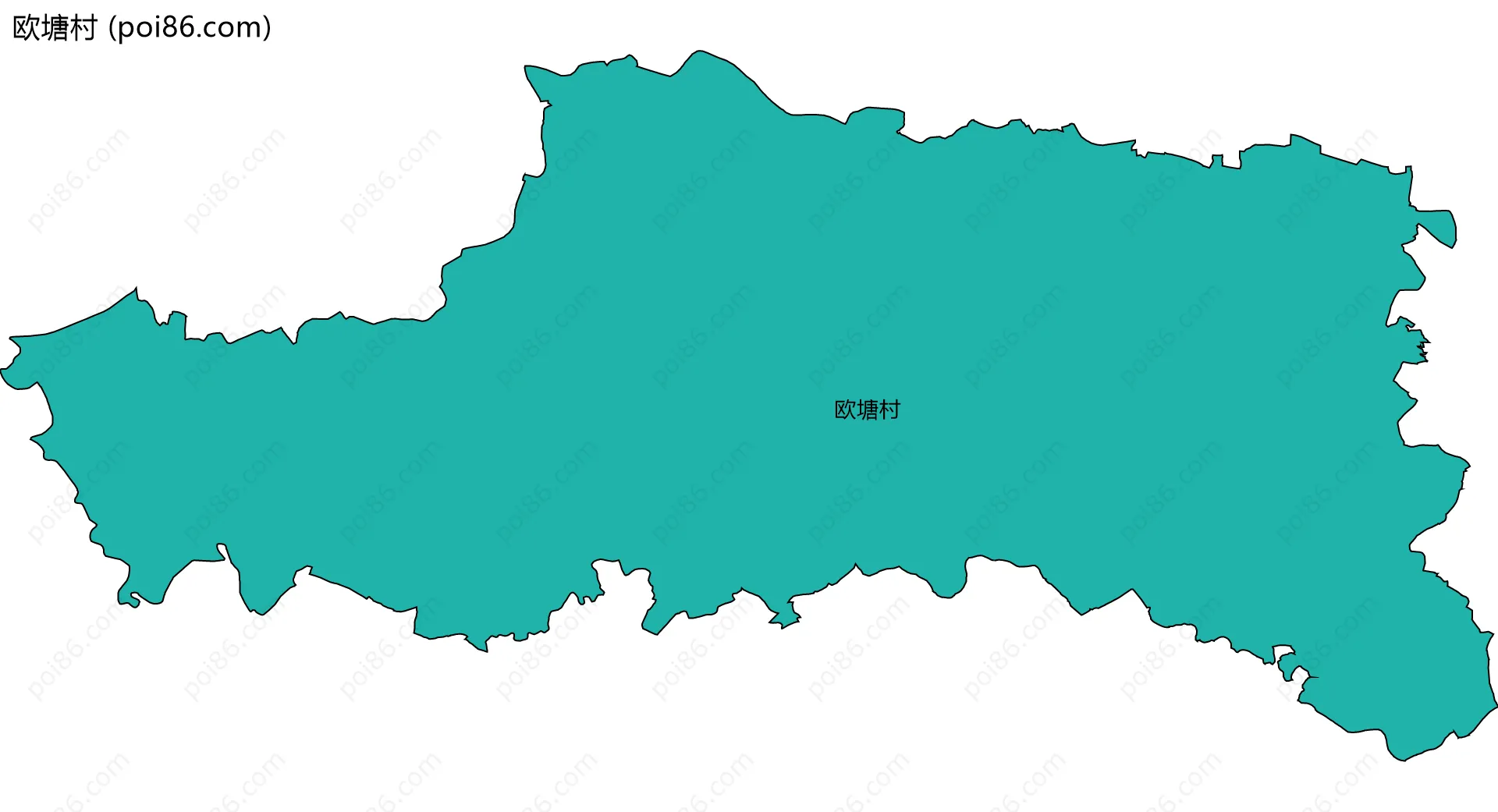 欧塘村边界地图