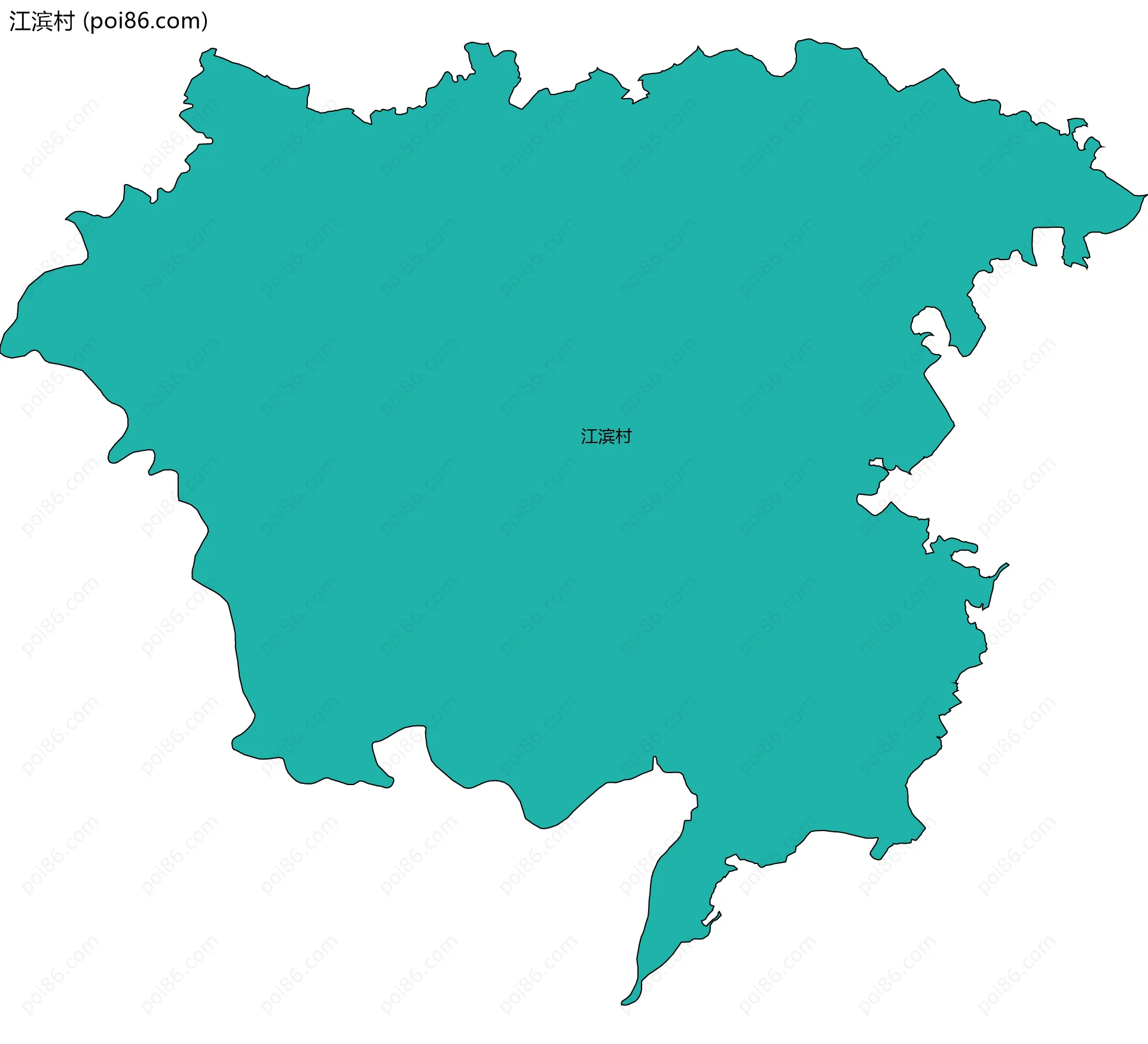 江滨村边界地图