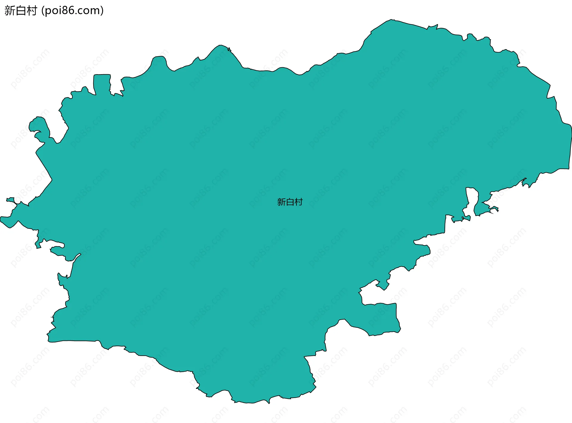 新白村边界地图