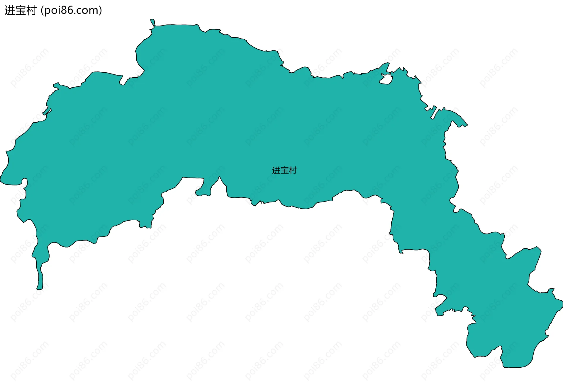进宝村边界地图