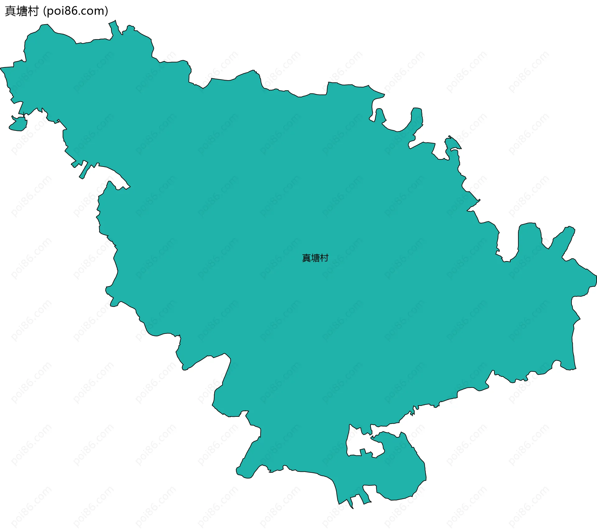 真塘村边界地图