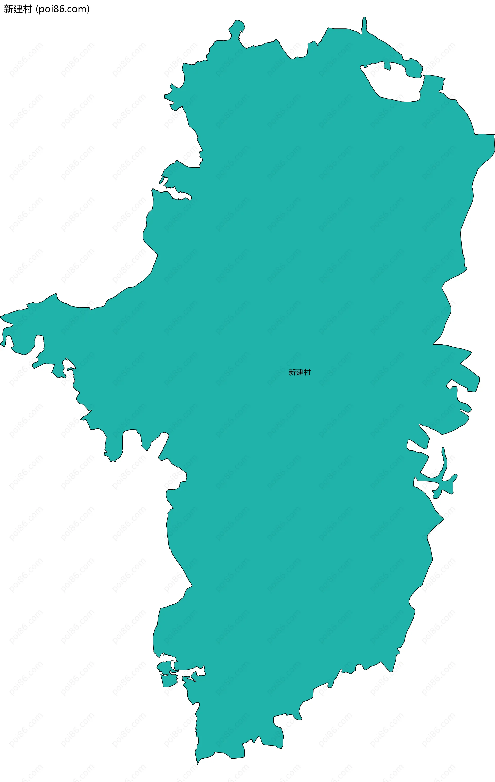 新建村边界地图