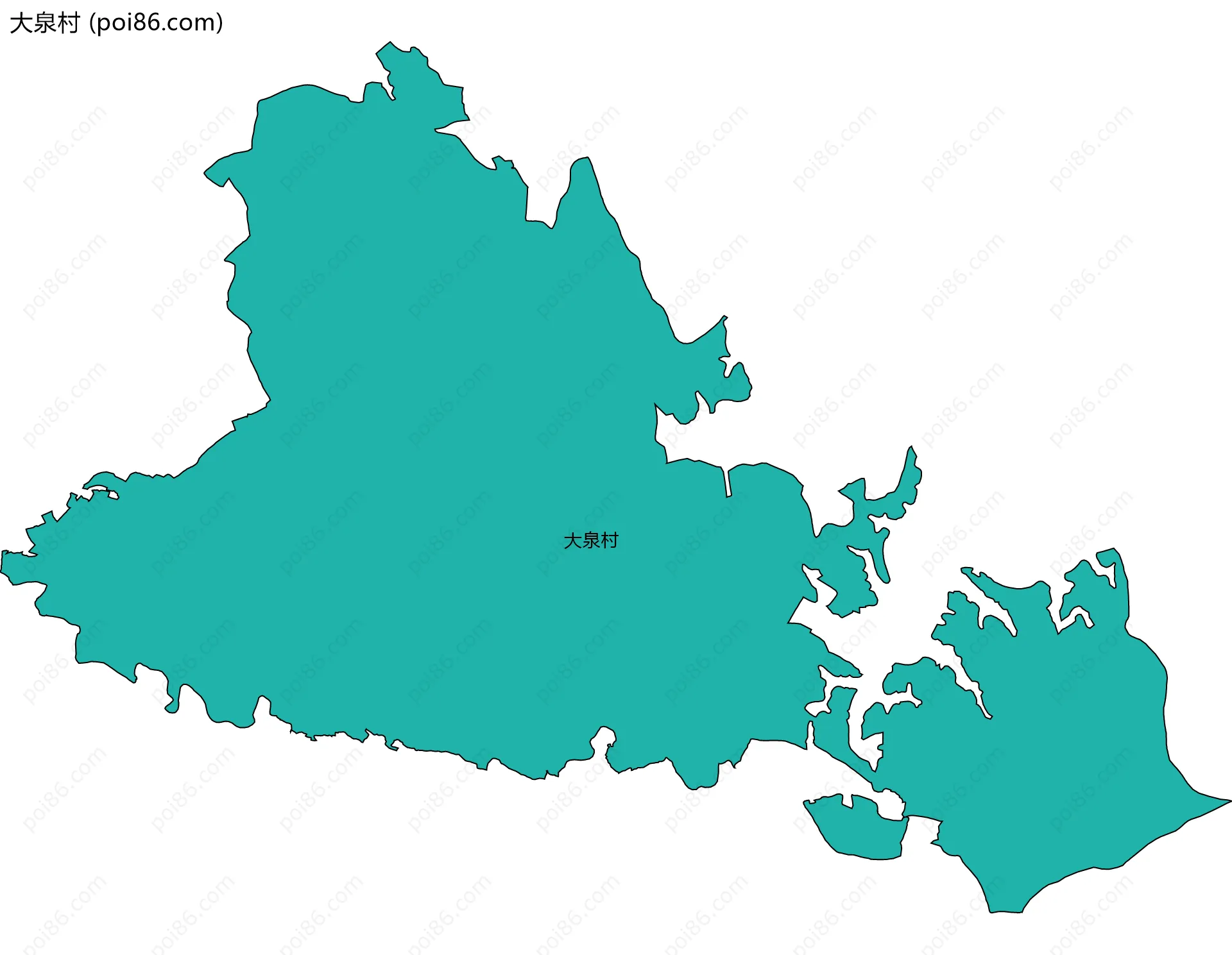 大泉村边界地图