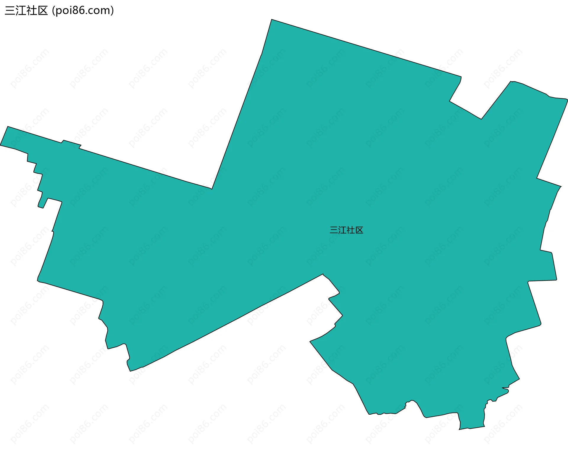 三江社区边界地图