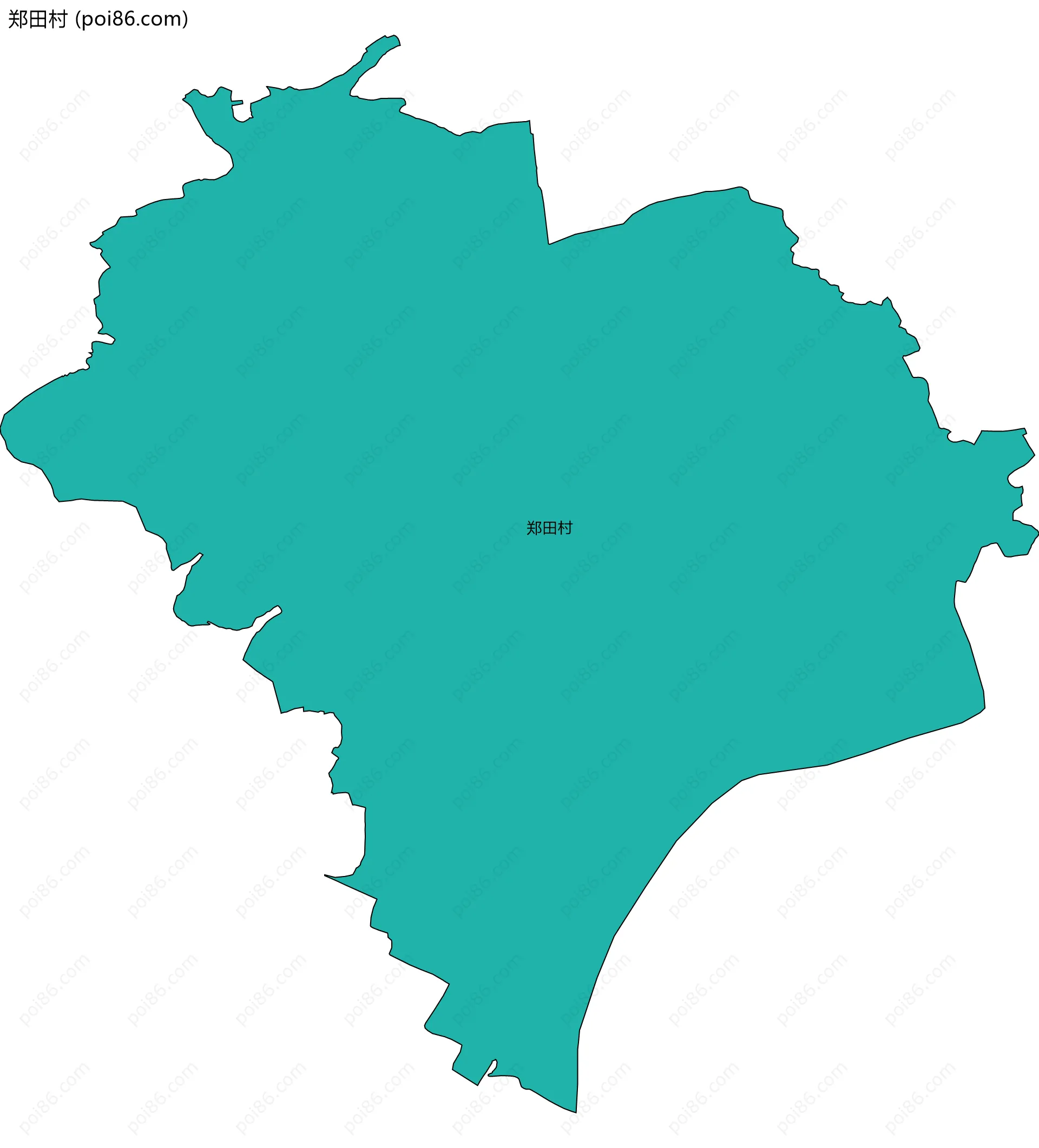 郑田村边界地图