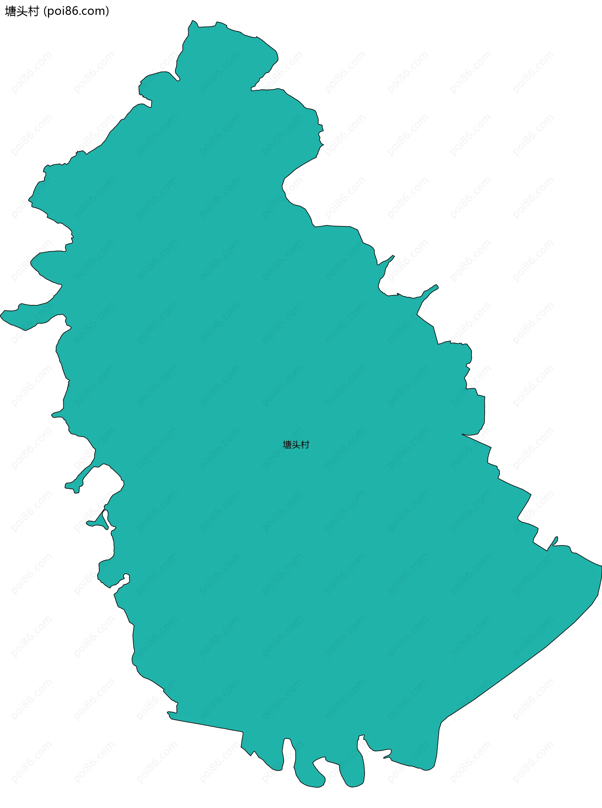 塘头村边界地图