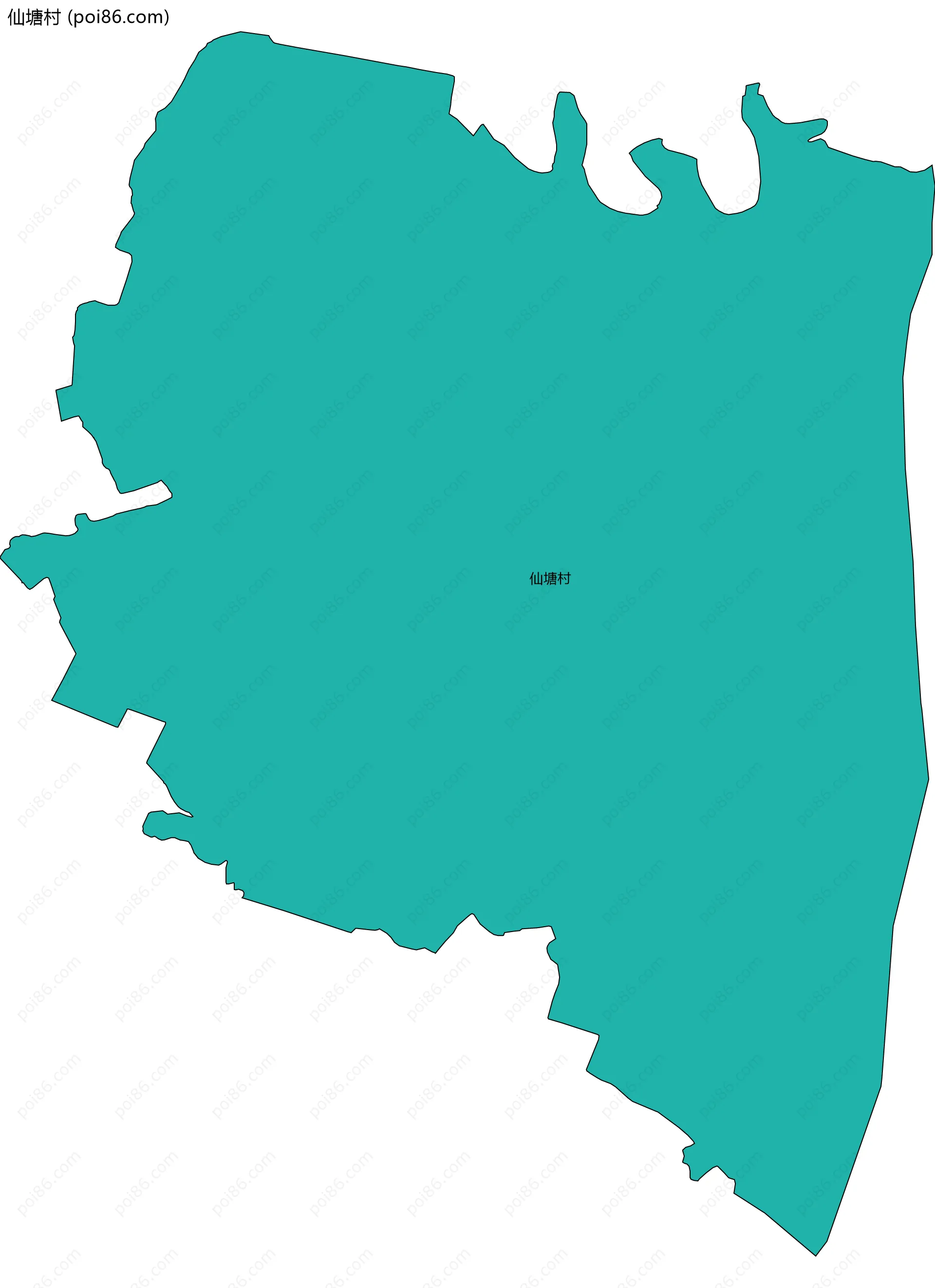 仙塘村边界地图