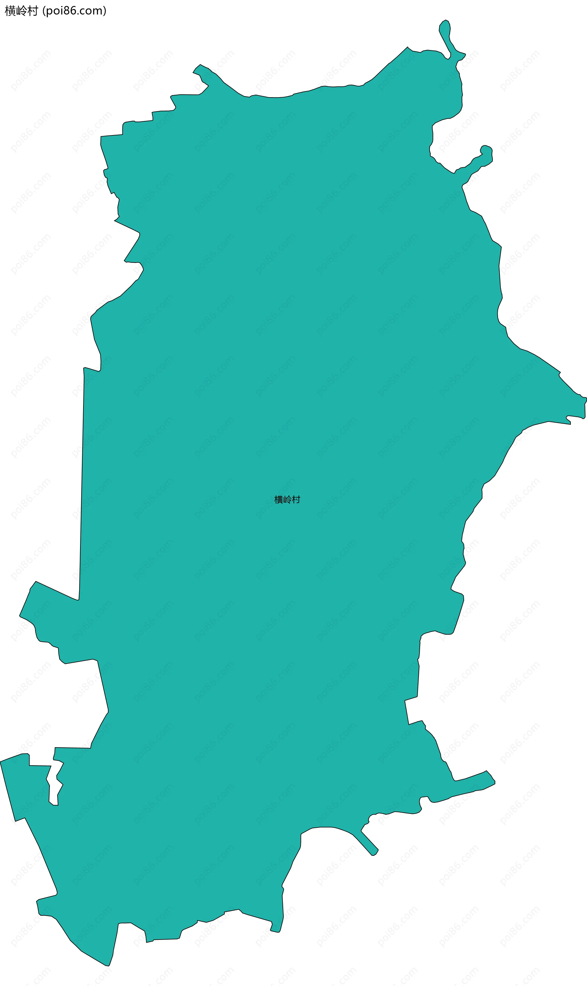 横岭村边界地图
