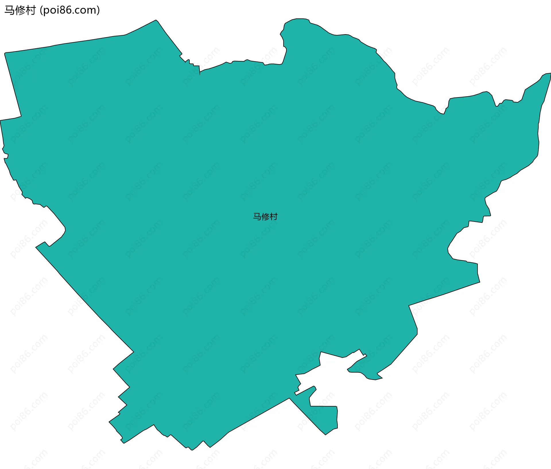 马修村边界地图