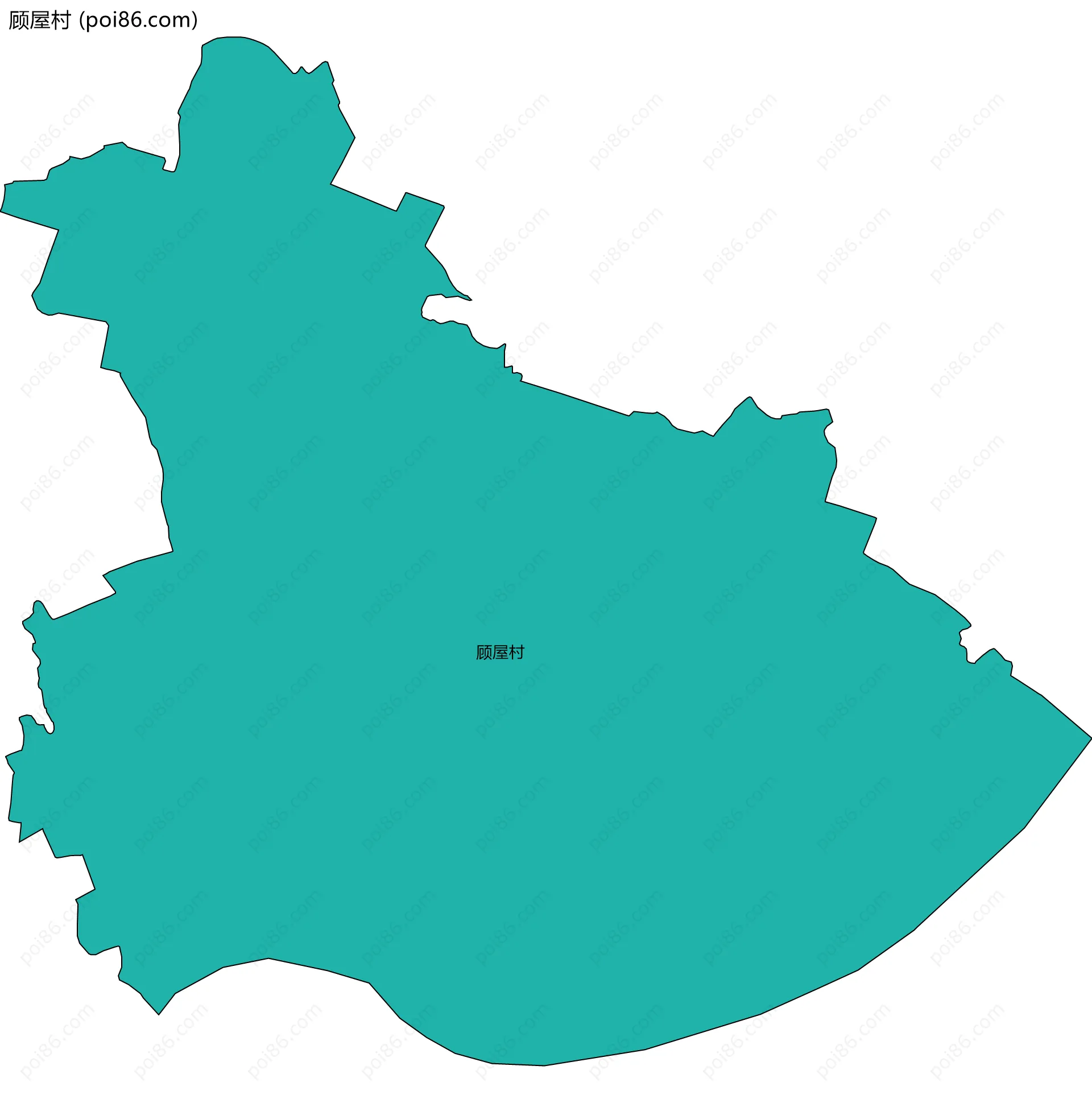 顾屋村边界地图