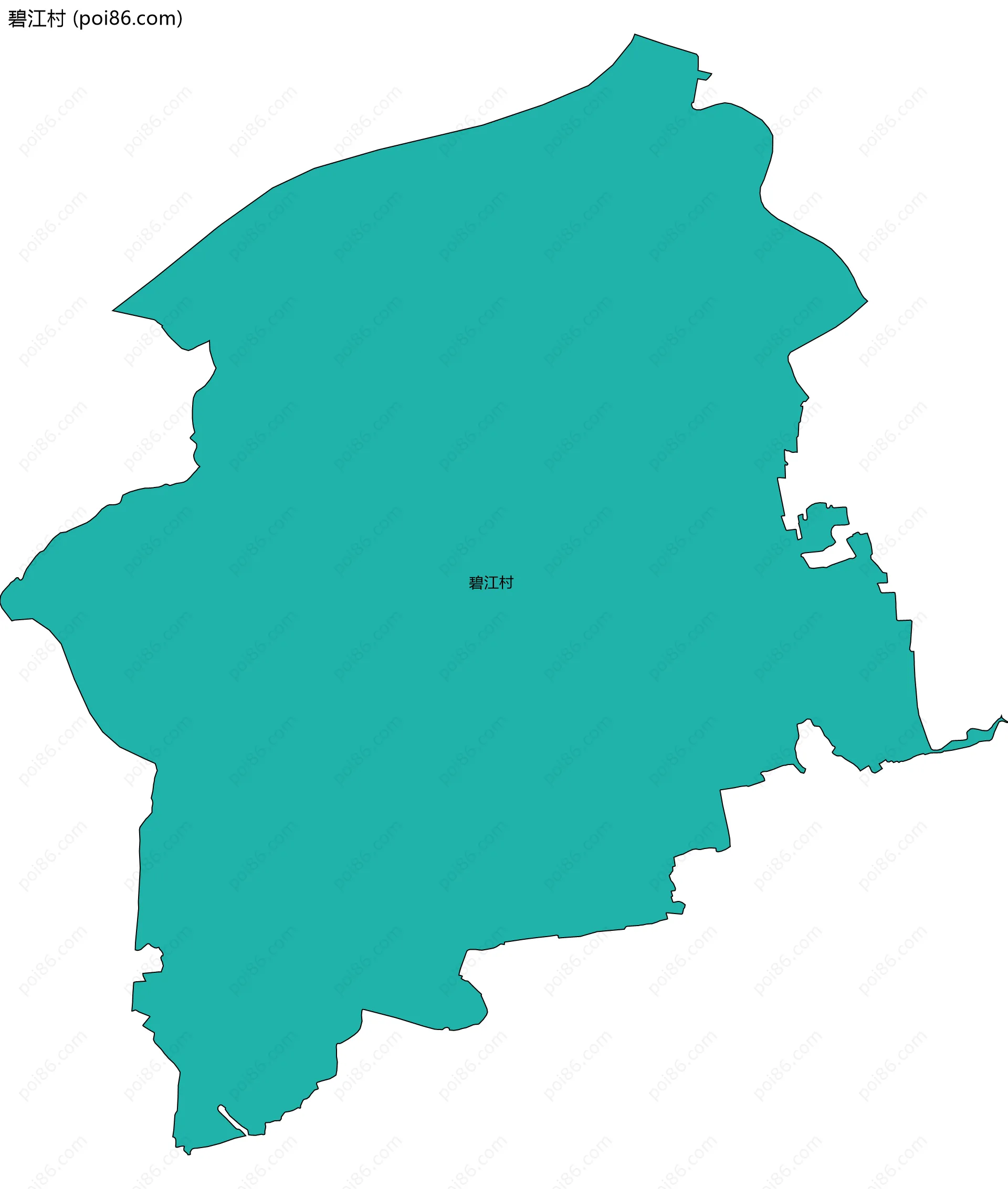 碧江村边界地图