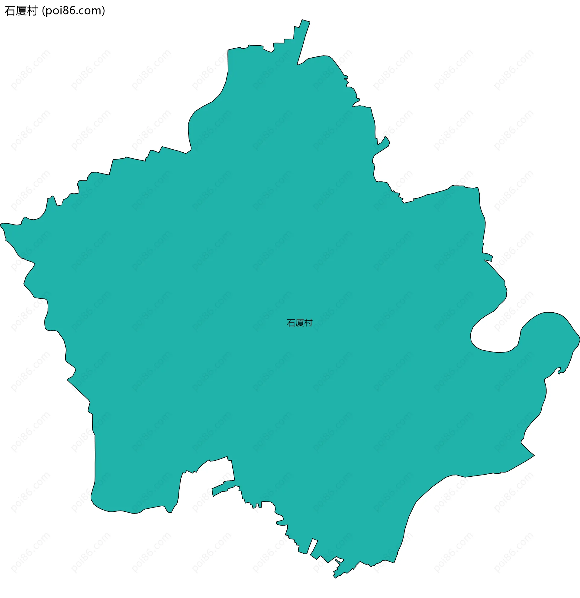 石厦村边界地图