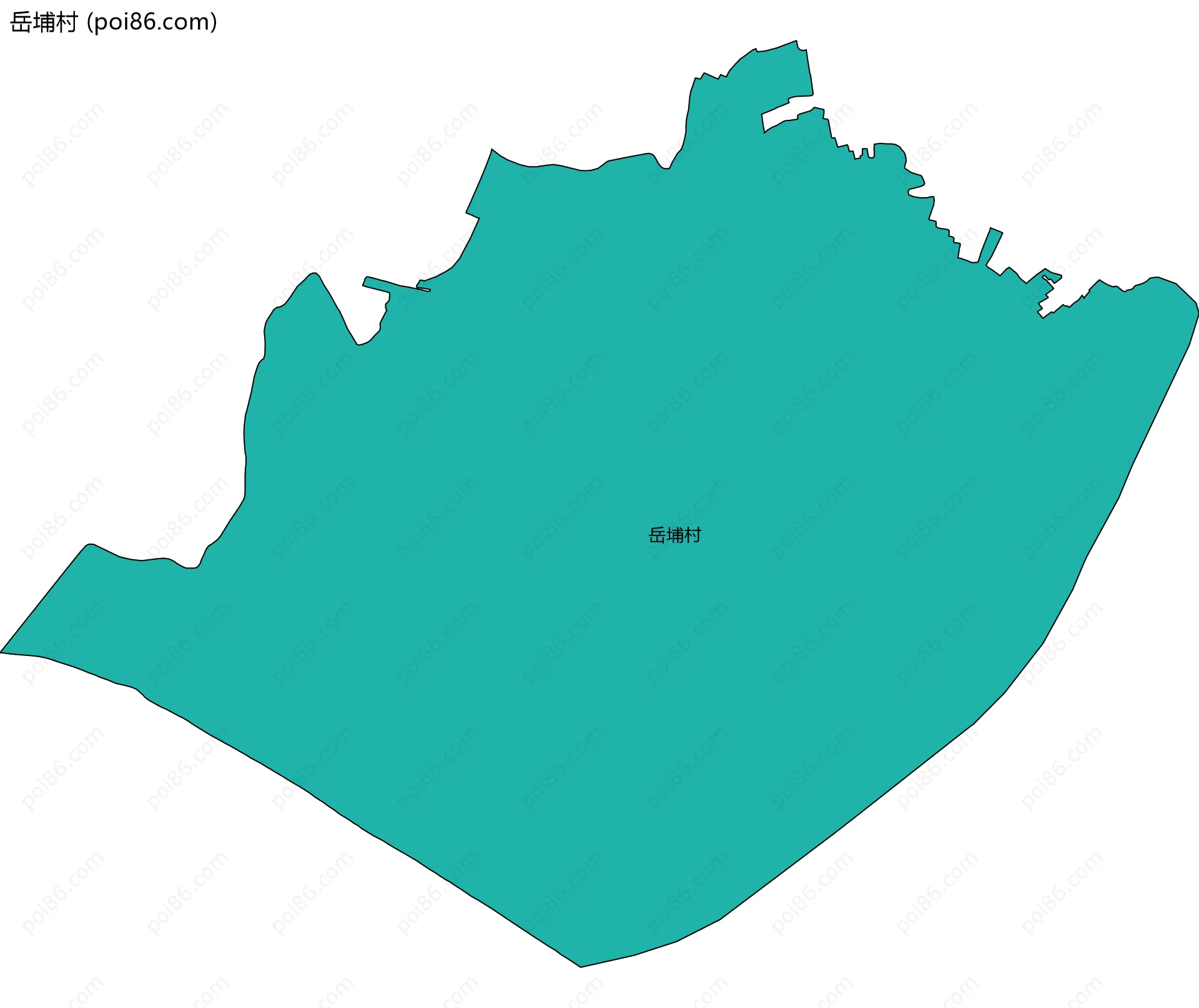 岳埔村边界地图