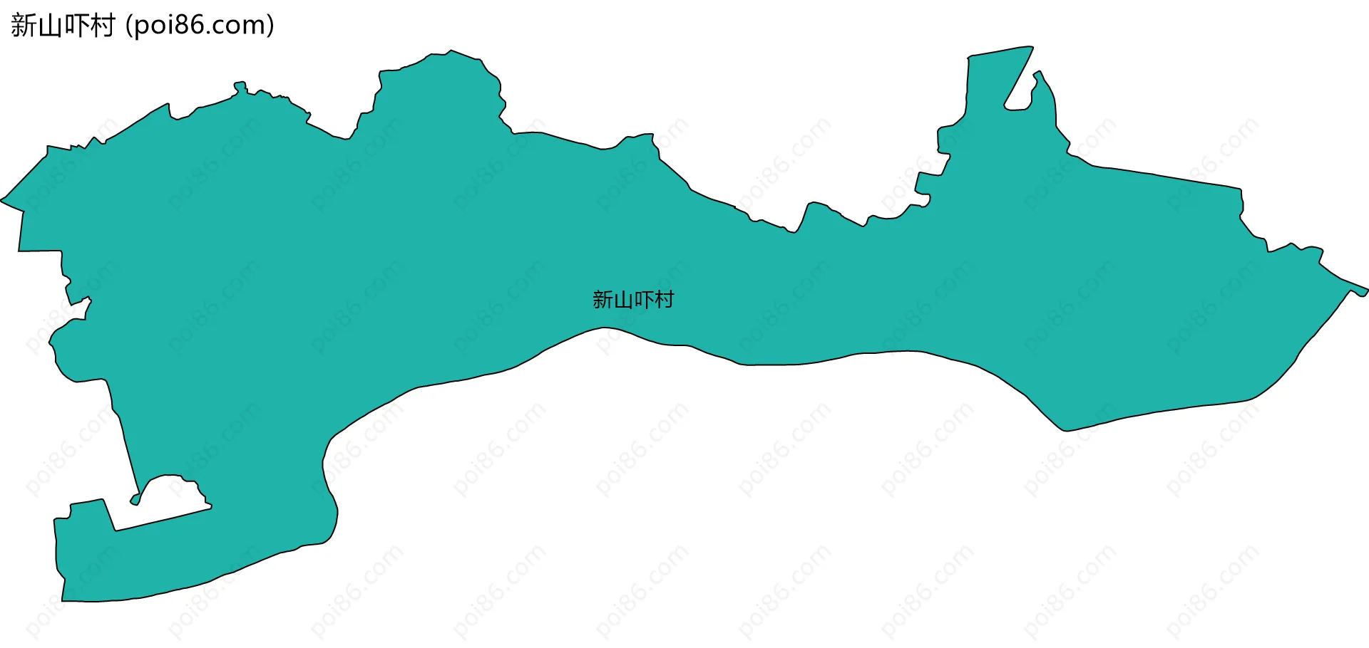 新山吓村边界地图