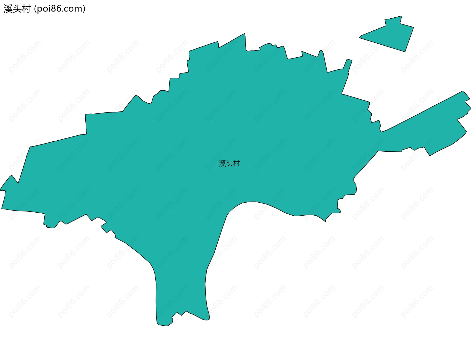 溪头村边界地图