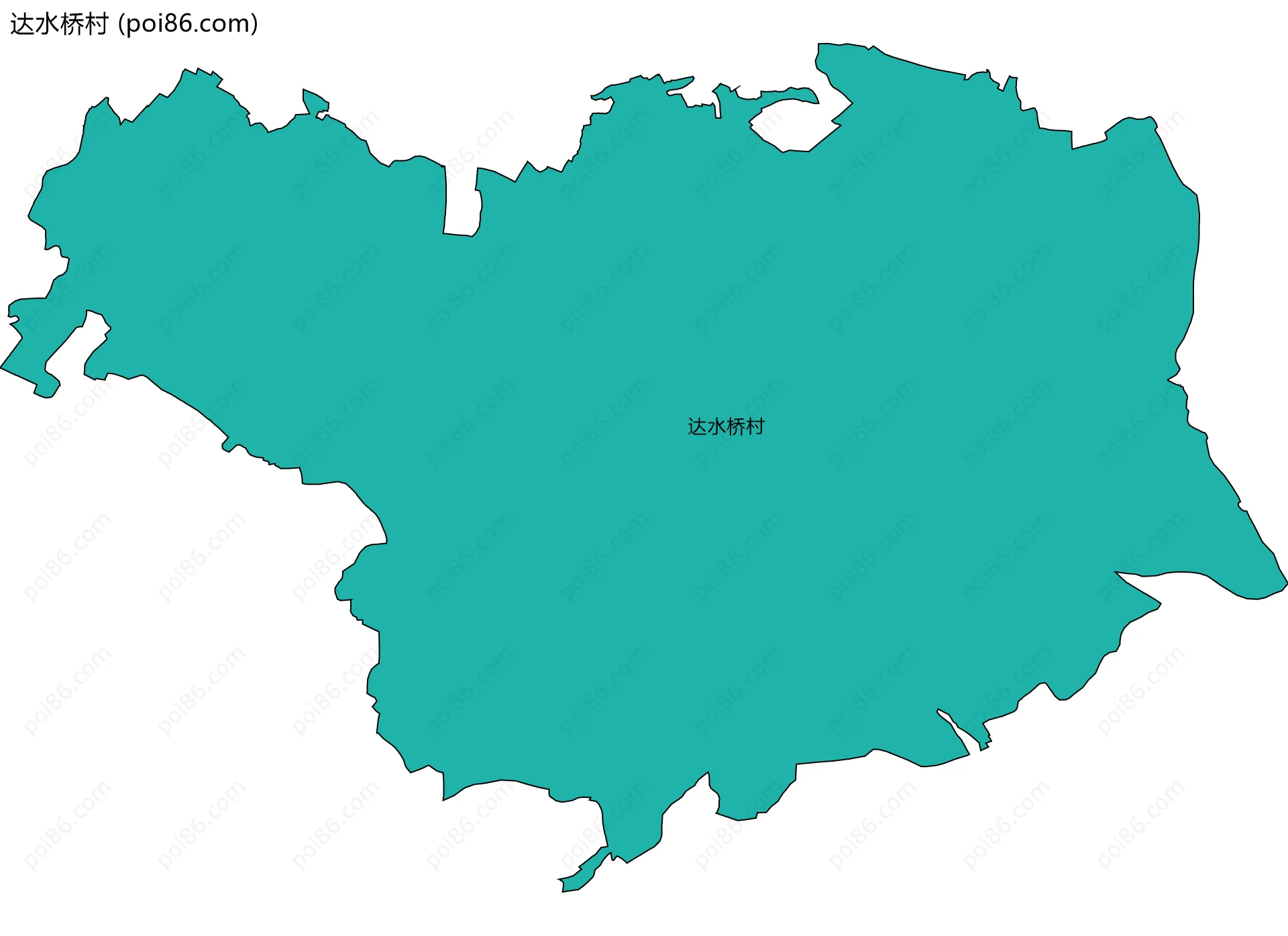 达水桥村边界地图