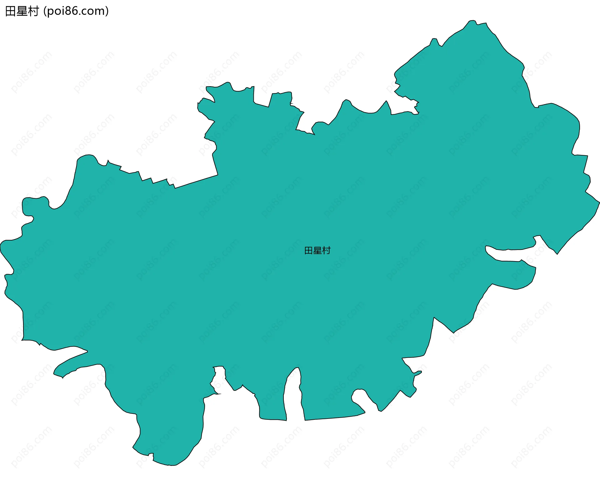 田星村边界地图