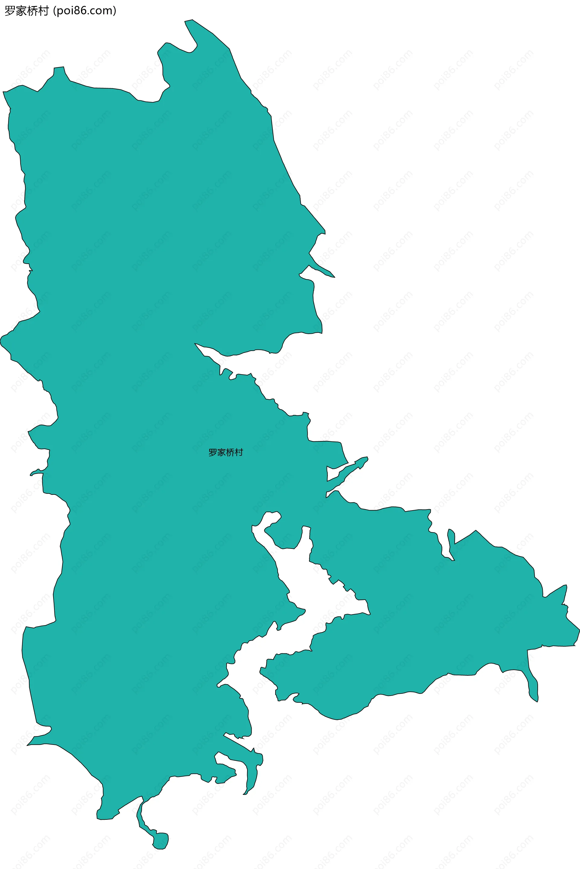 罗家桥村边界地图
