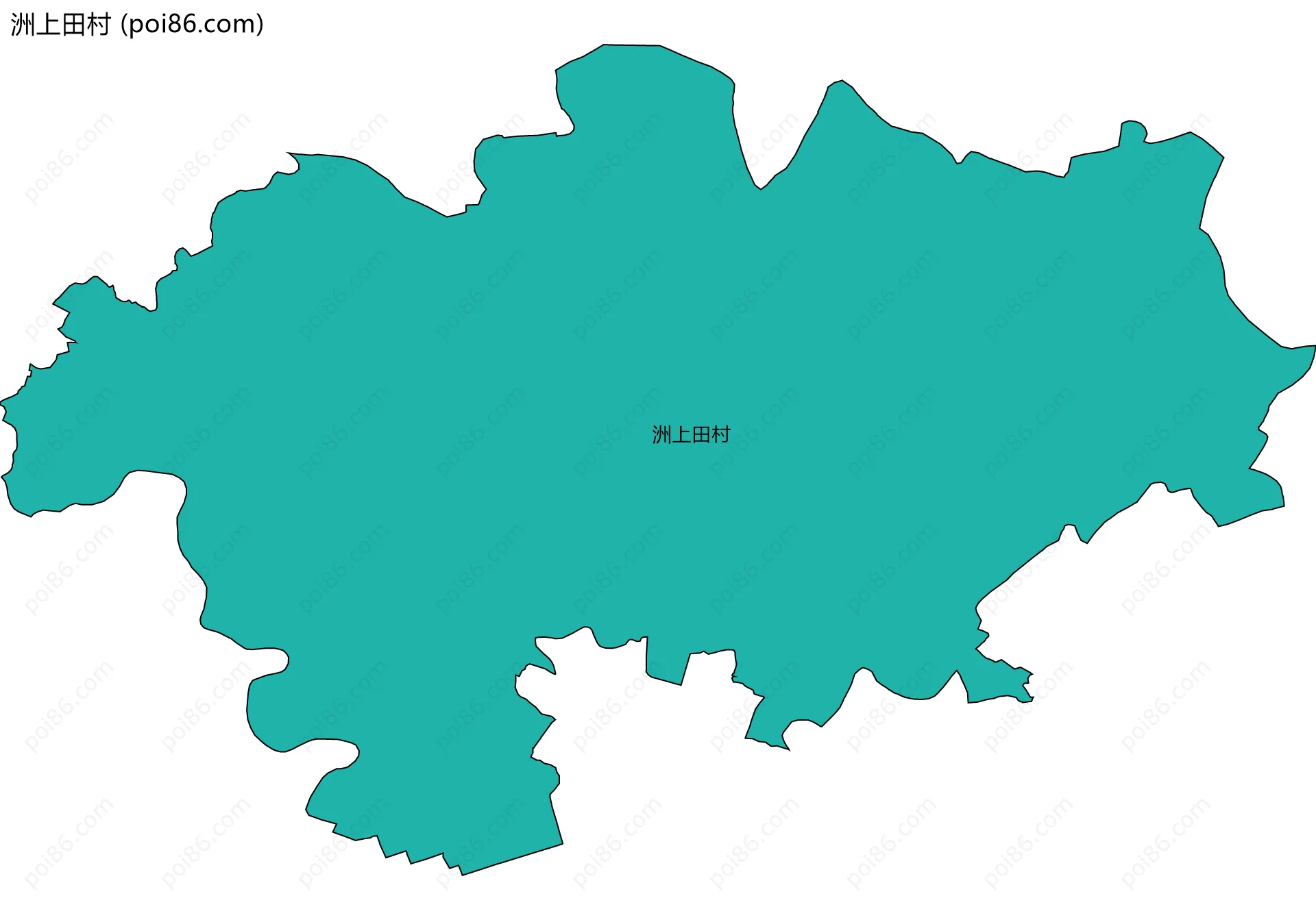 洲上田村边界地图