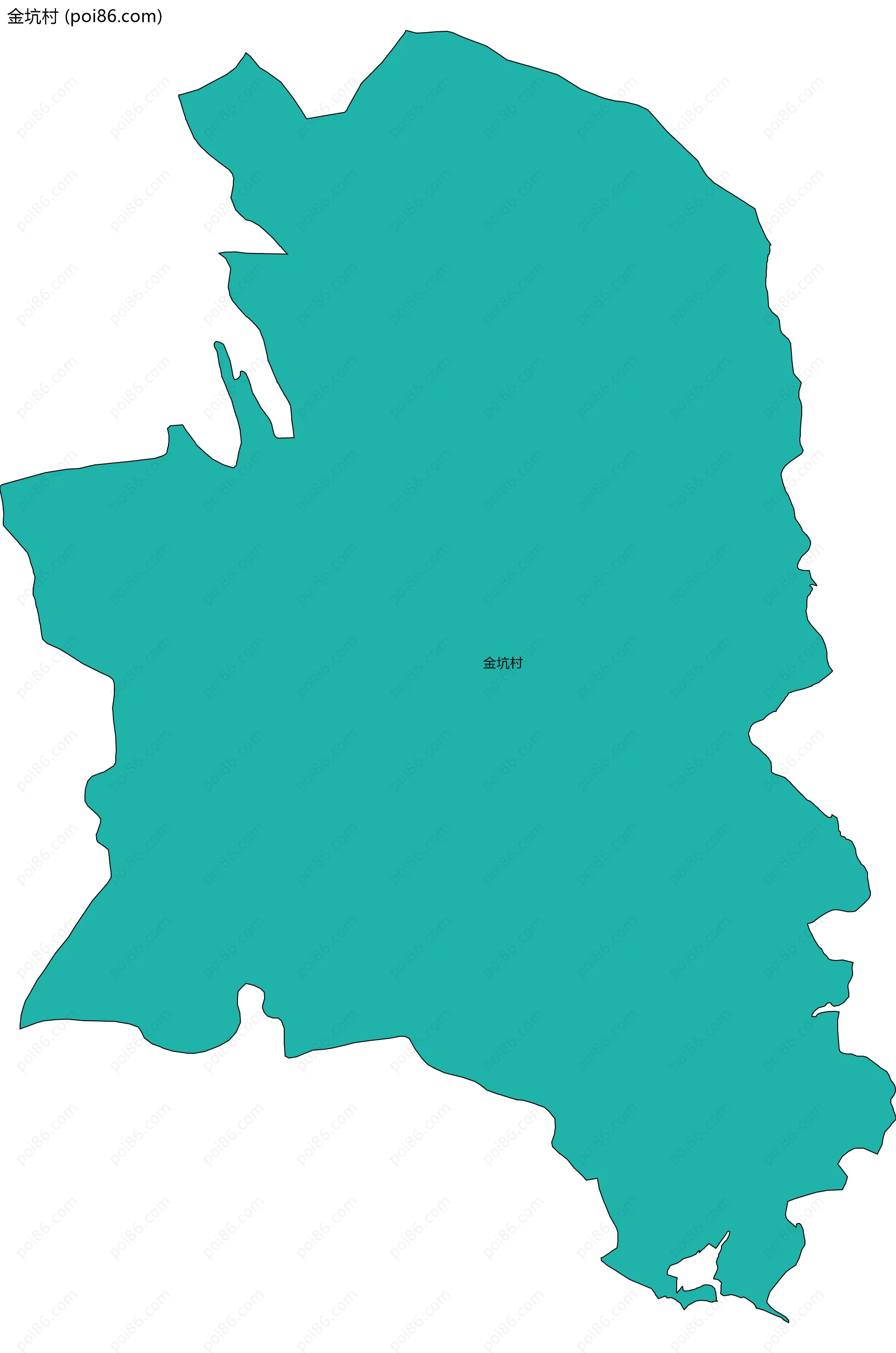 金坑村边界地图