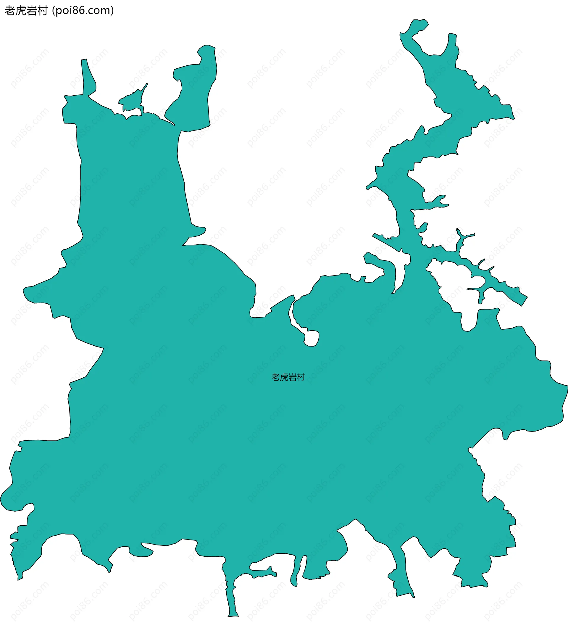 老虎岩村边界地图