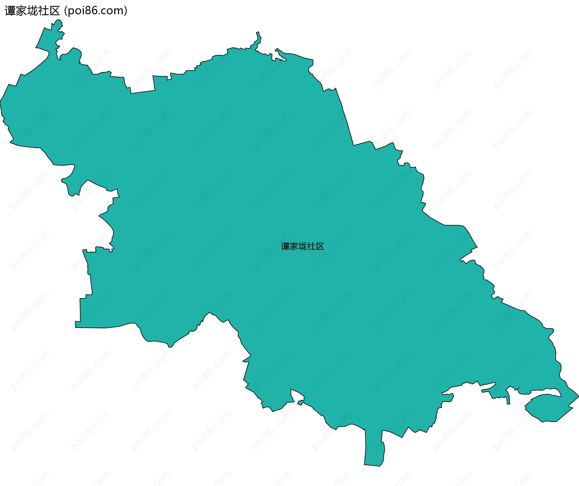 谭家垅社区边界地图