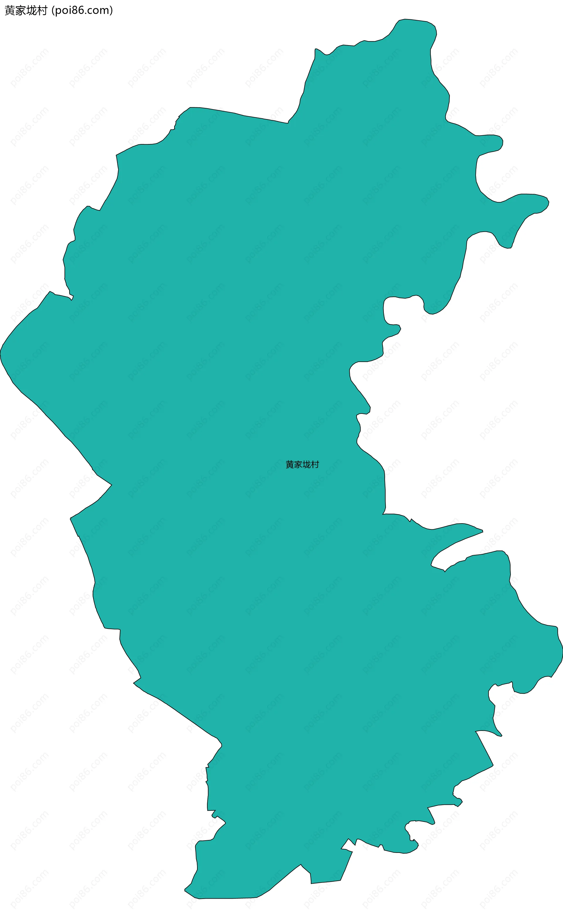 黄家垅村边界地图