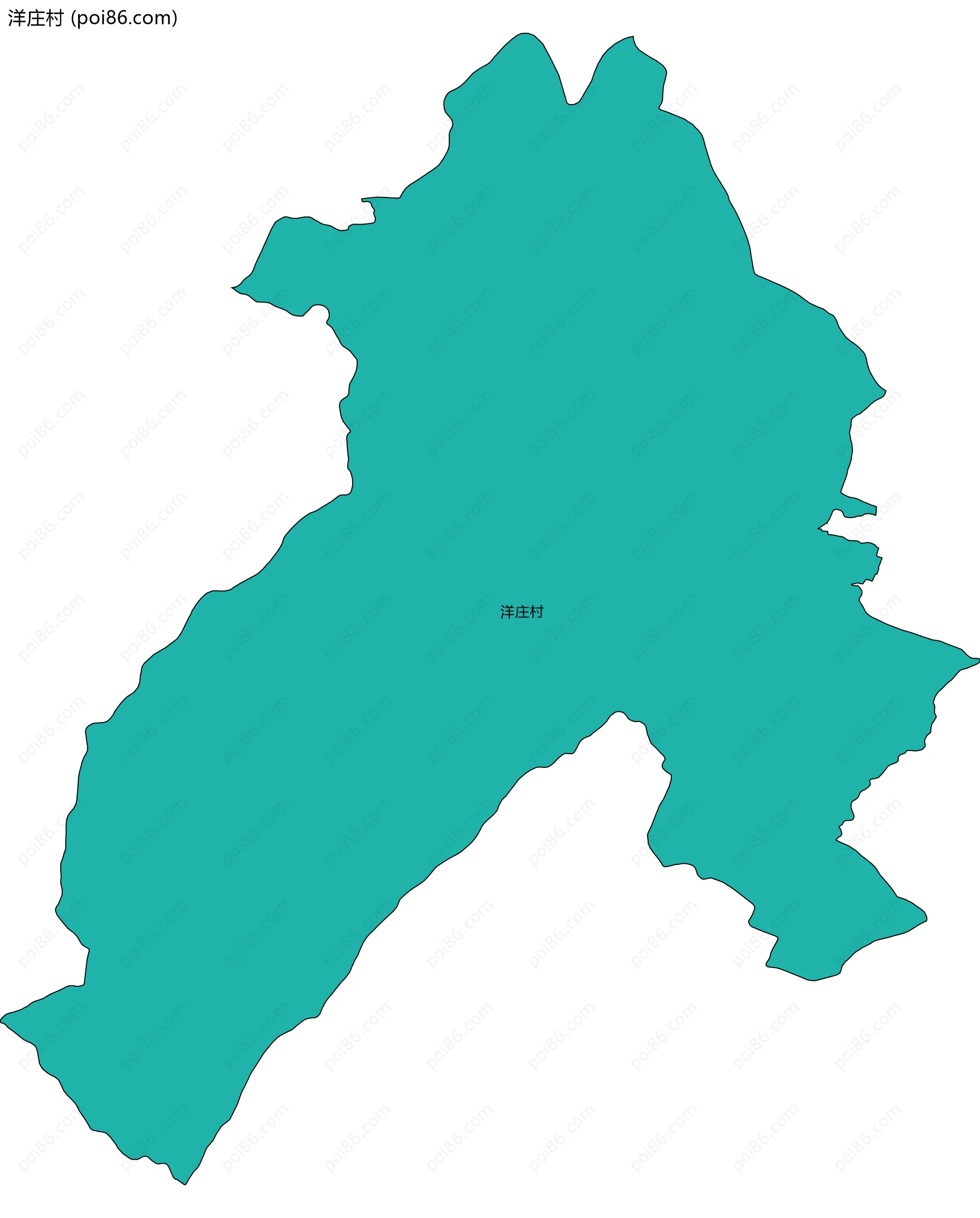 洋庄村边界地图