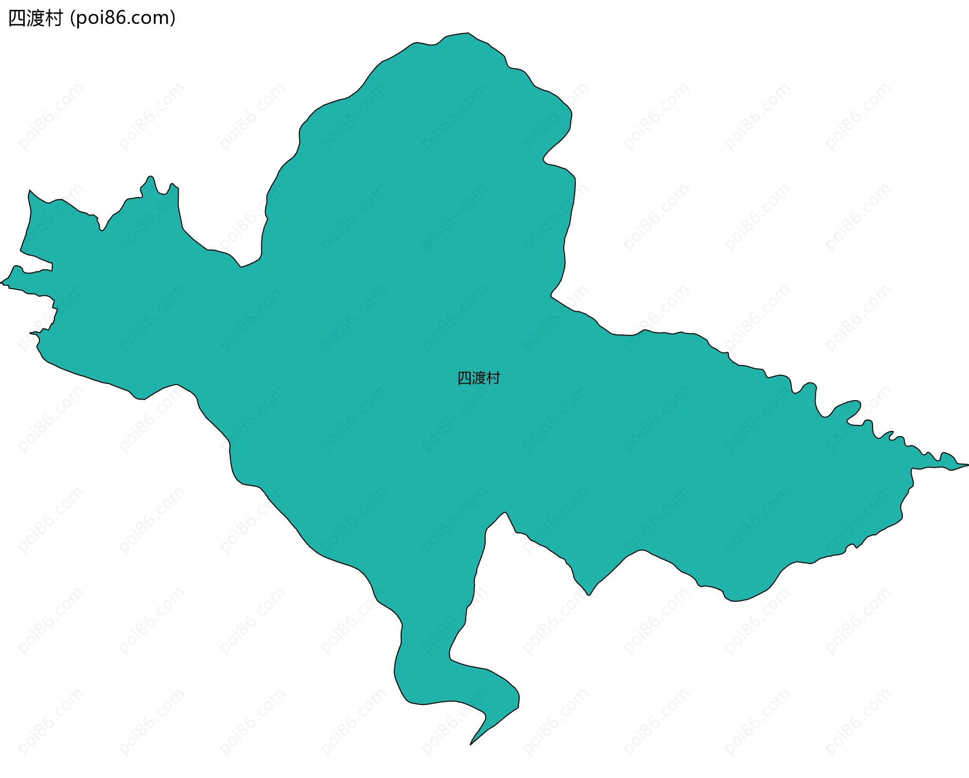 四渡村边界地图