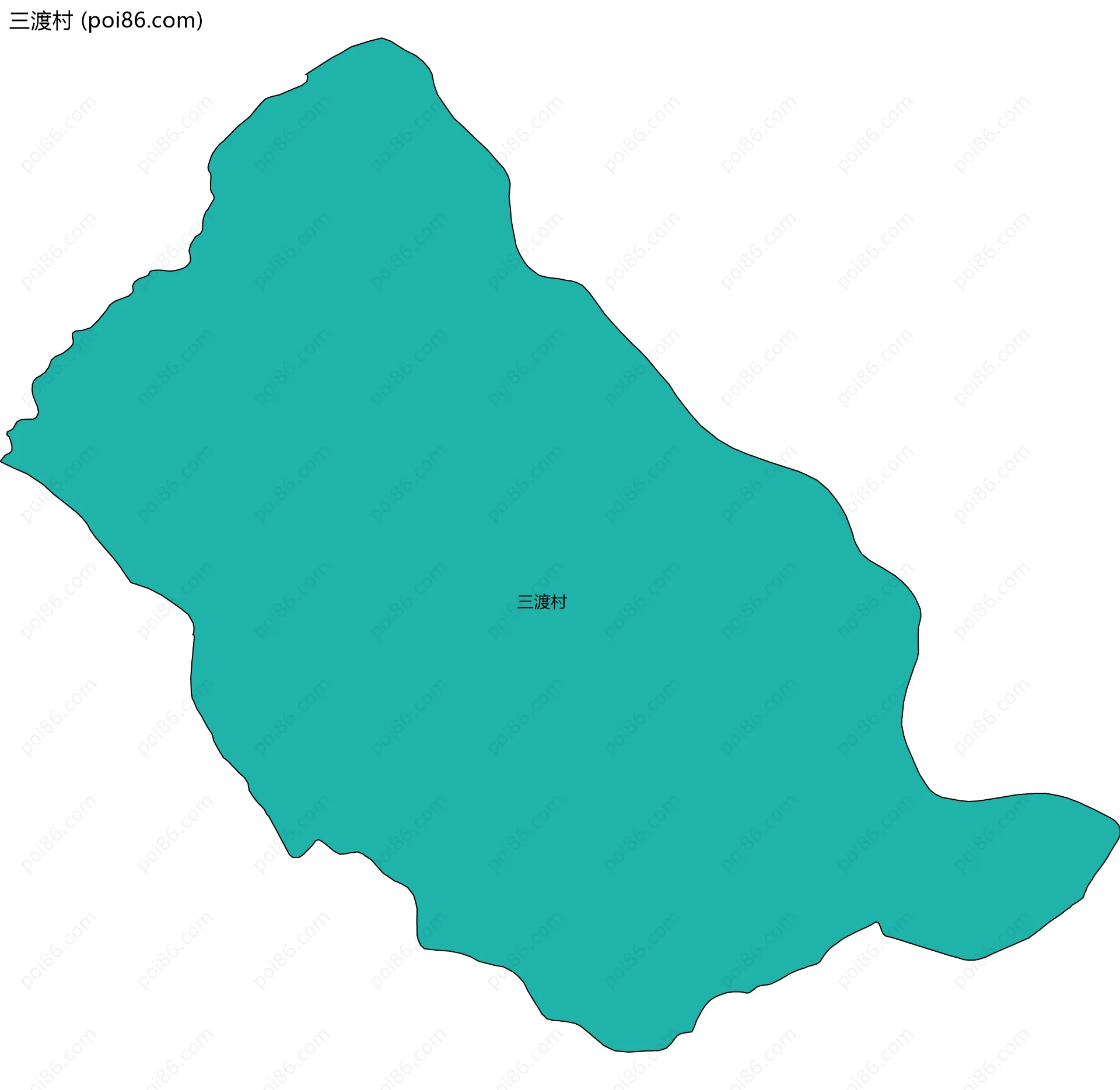 三渡村边界地图