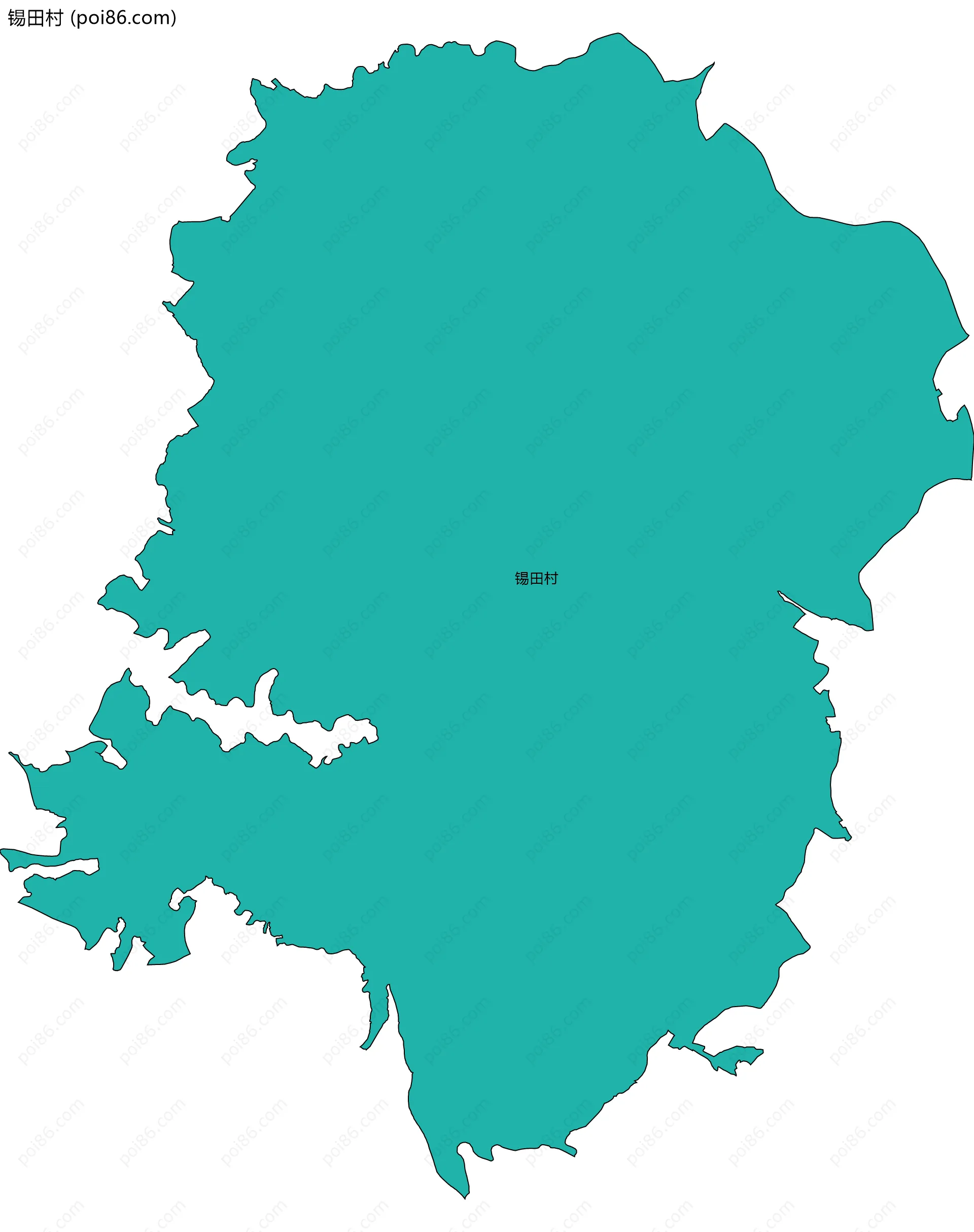 锡田村边界地图