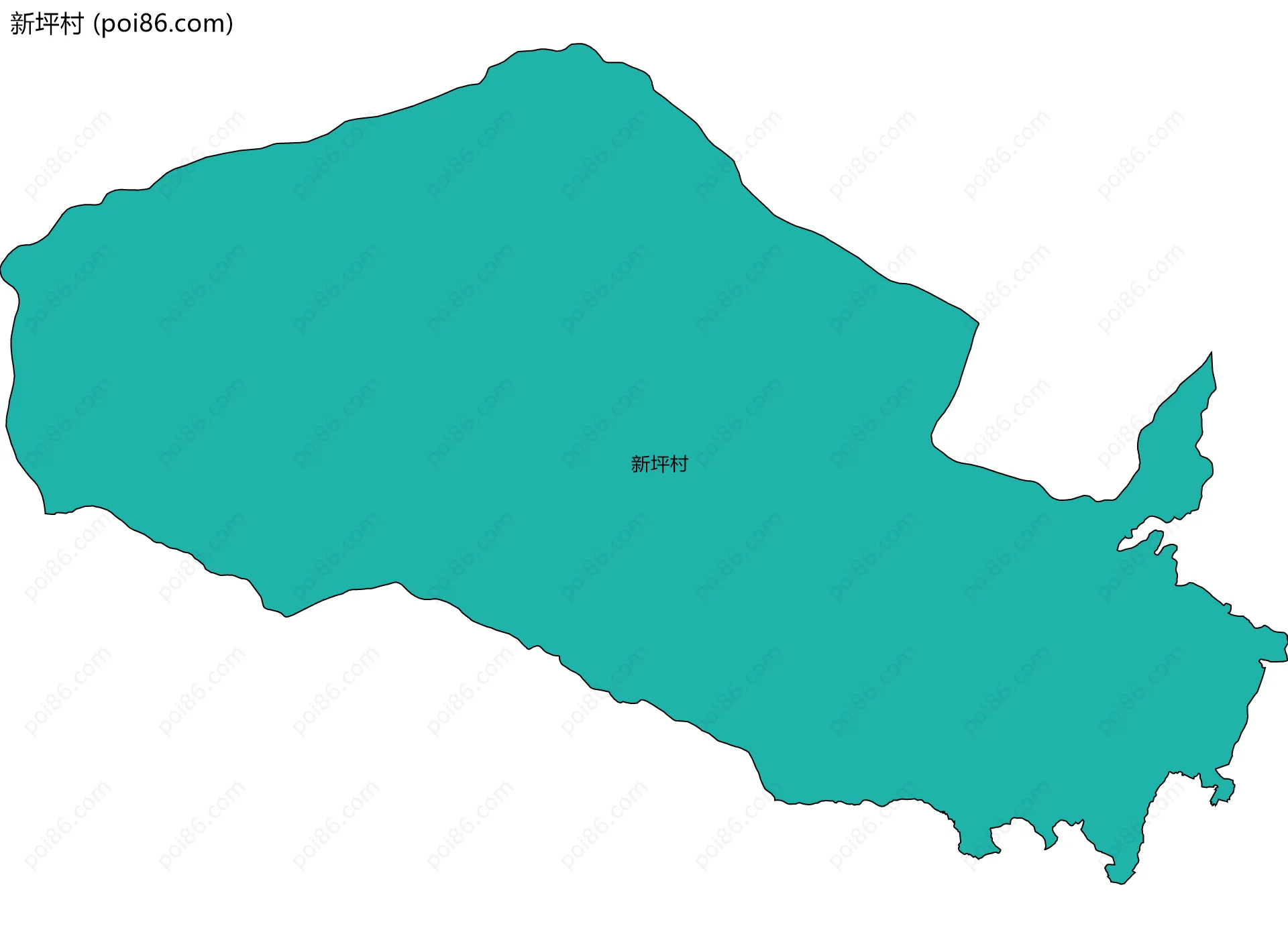 新坪村边界地图
