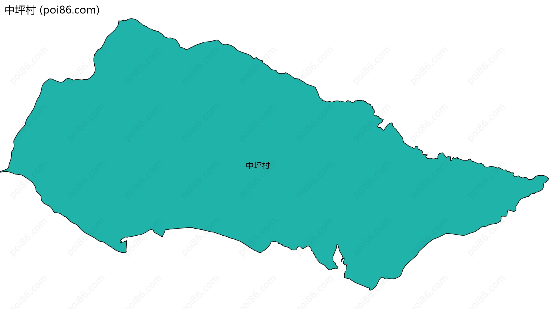 中坪村边界地图
