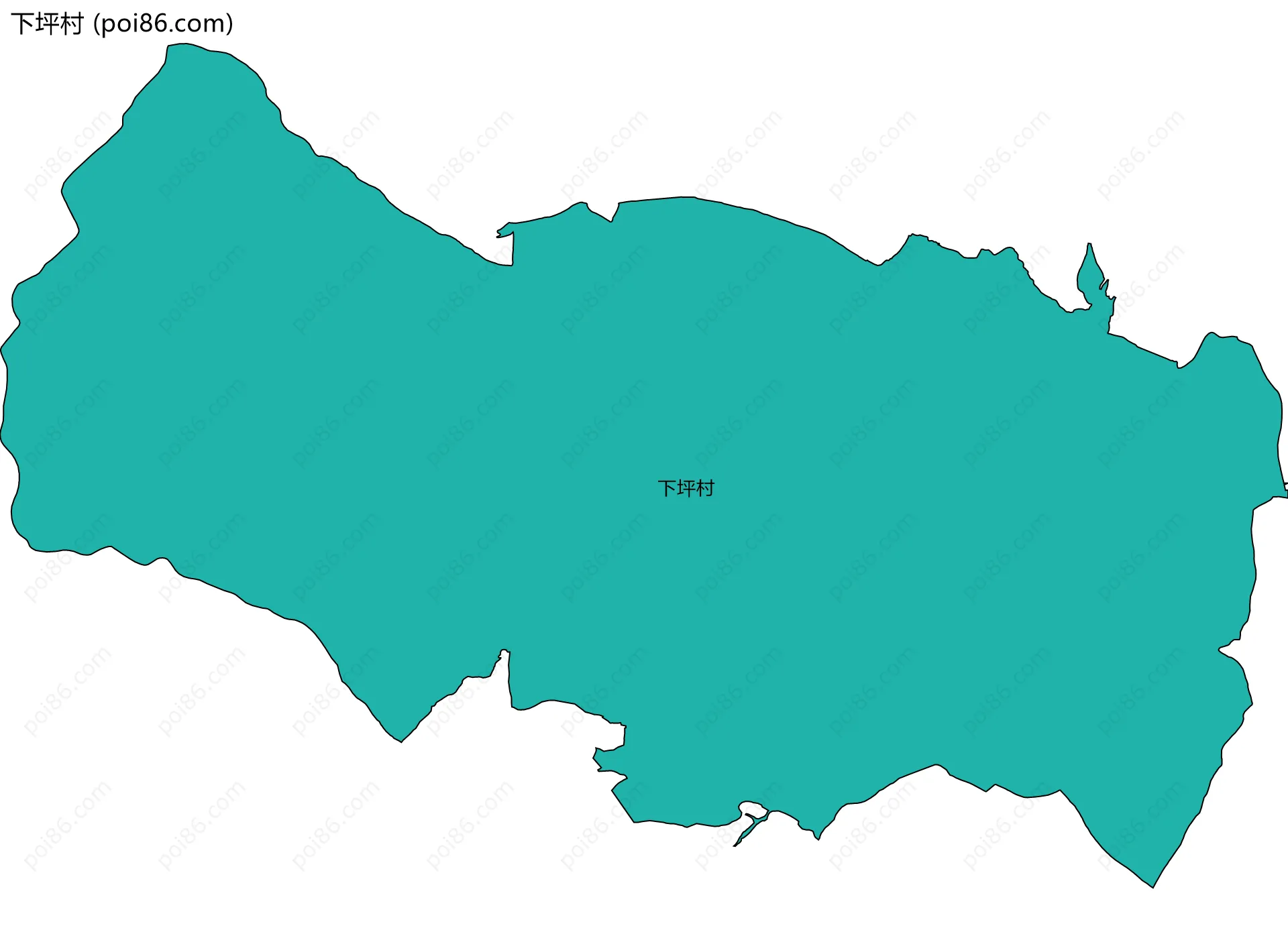 下坪村边界地图
