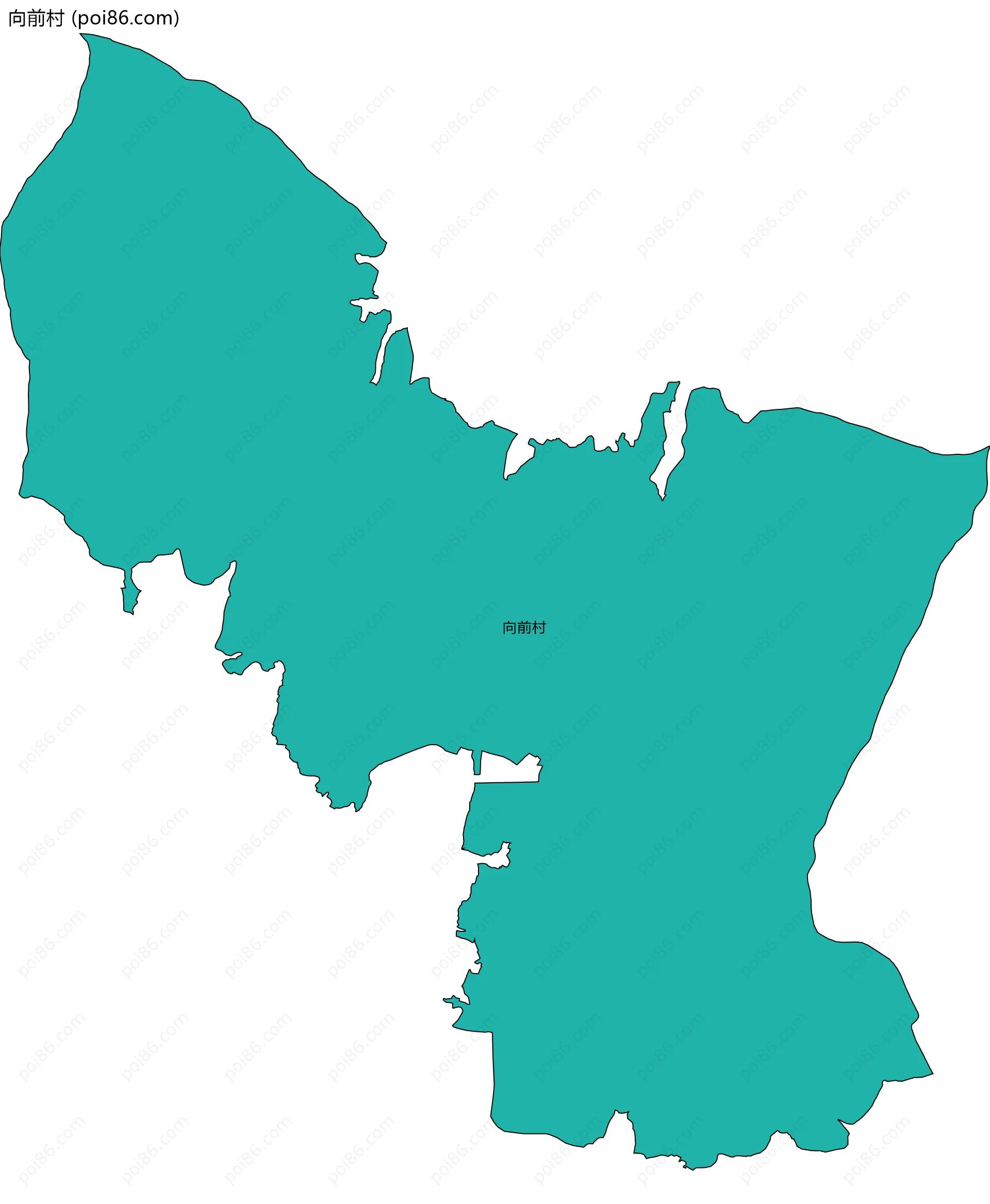 向前村边界地图