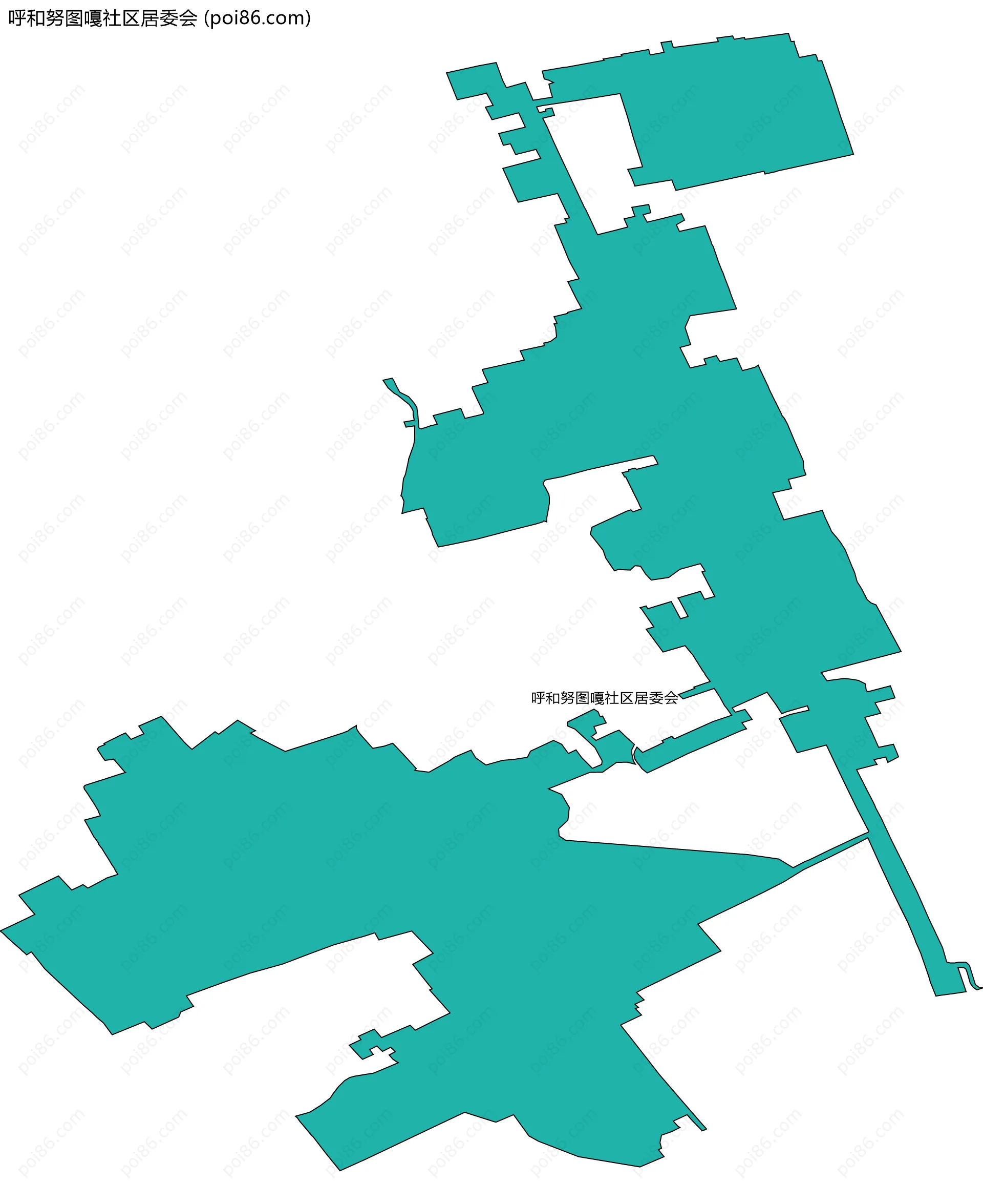 呼和努图嘎社区居委会边界地图